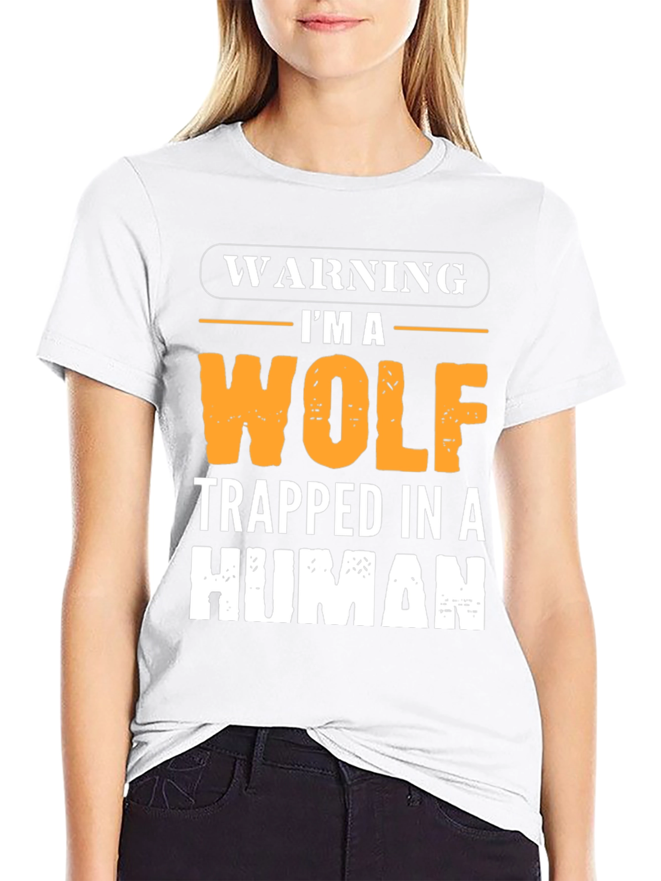 Warning Im a Wolf Trapped in a Human T-Shirt