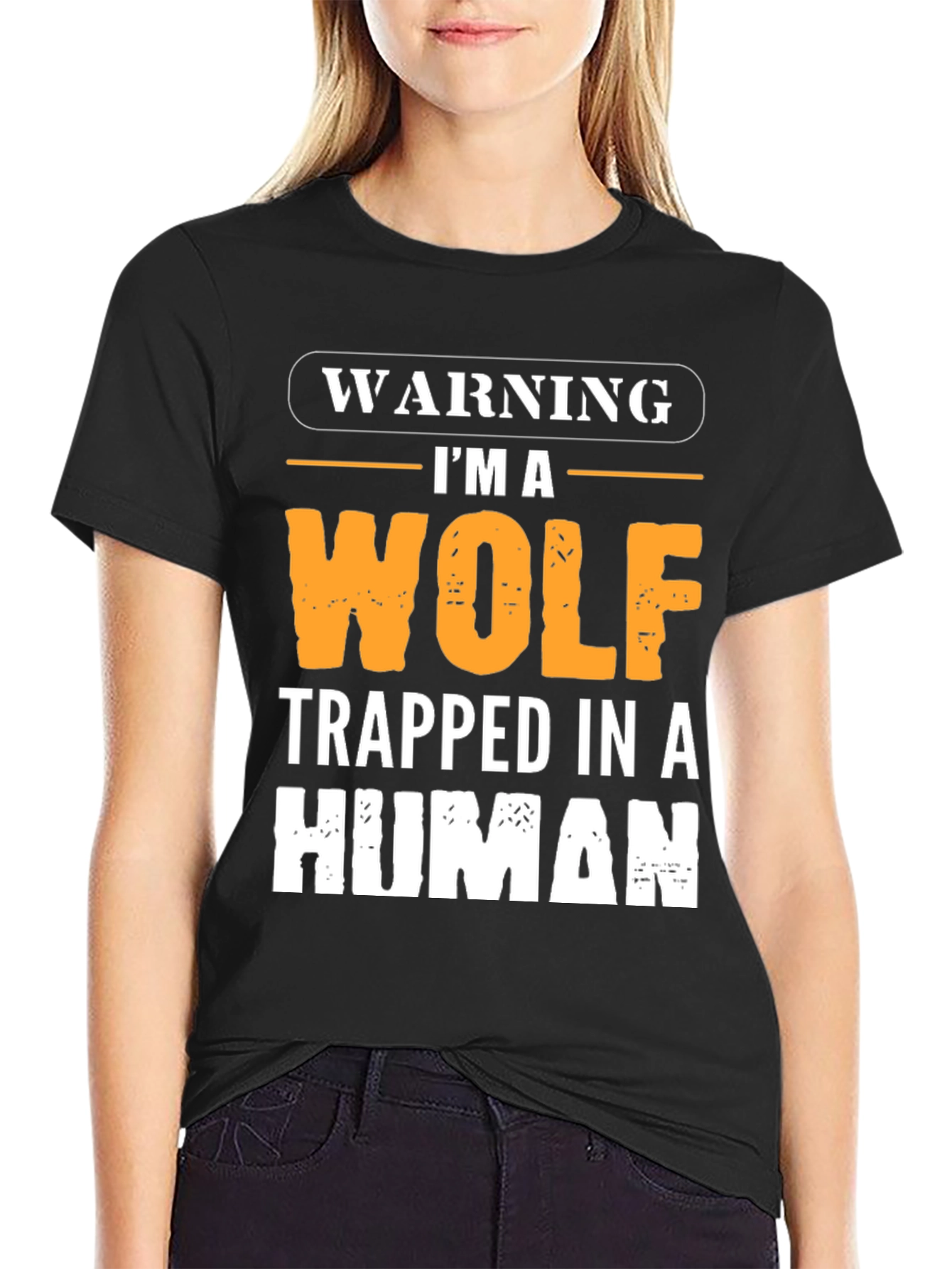 Warning Im a Wolf Trapped in a Human T-Shirt