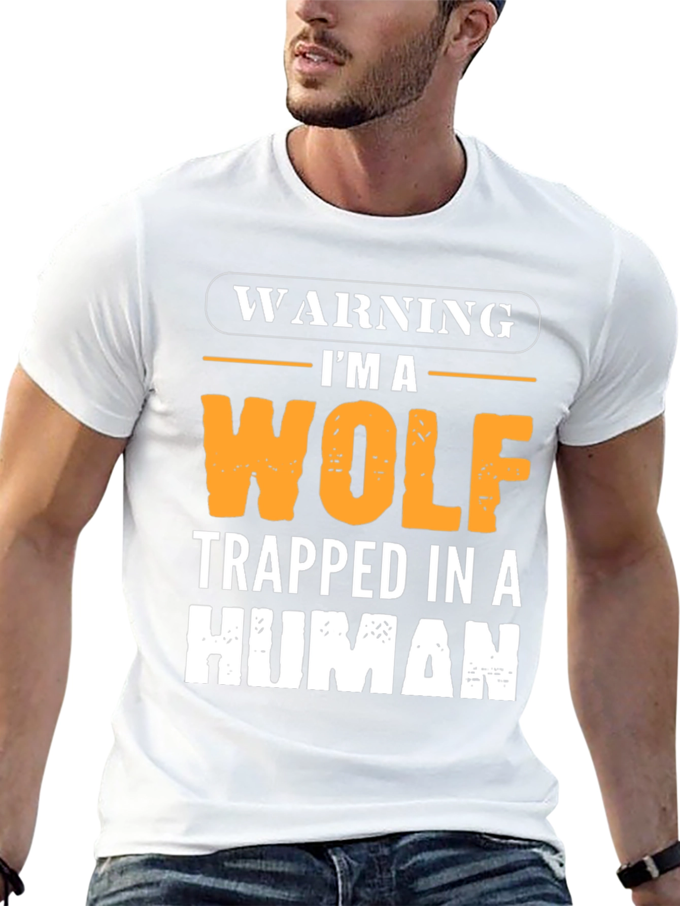 Warning Im a Wolf Trapped in a Human T-Shirt