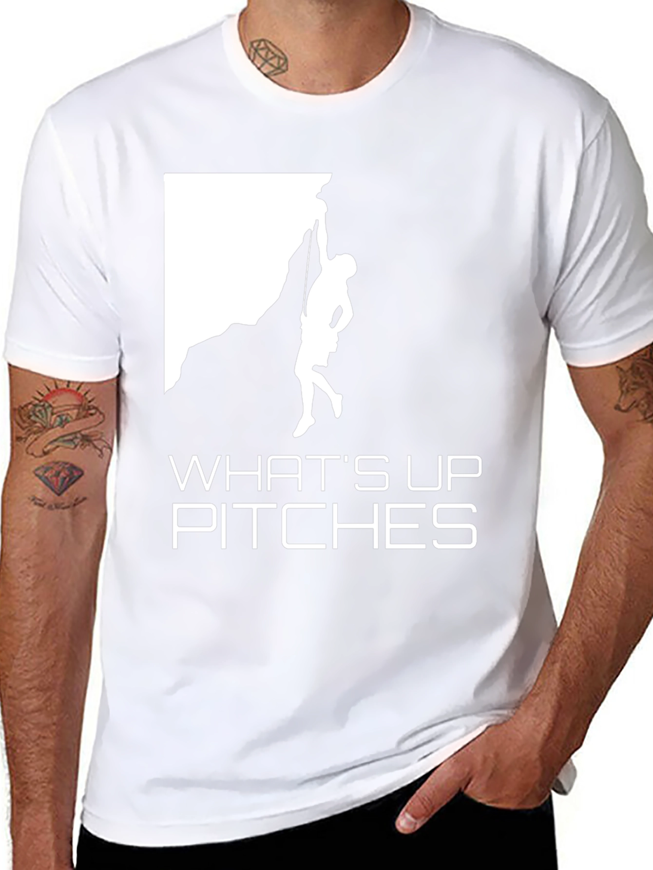 Whats Up Pitches Climbing T-Shirt