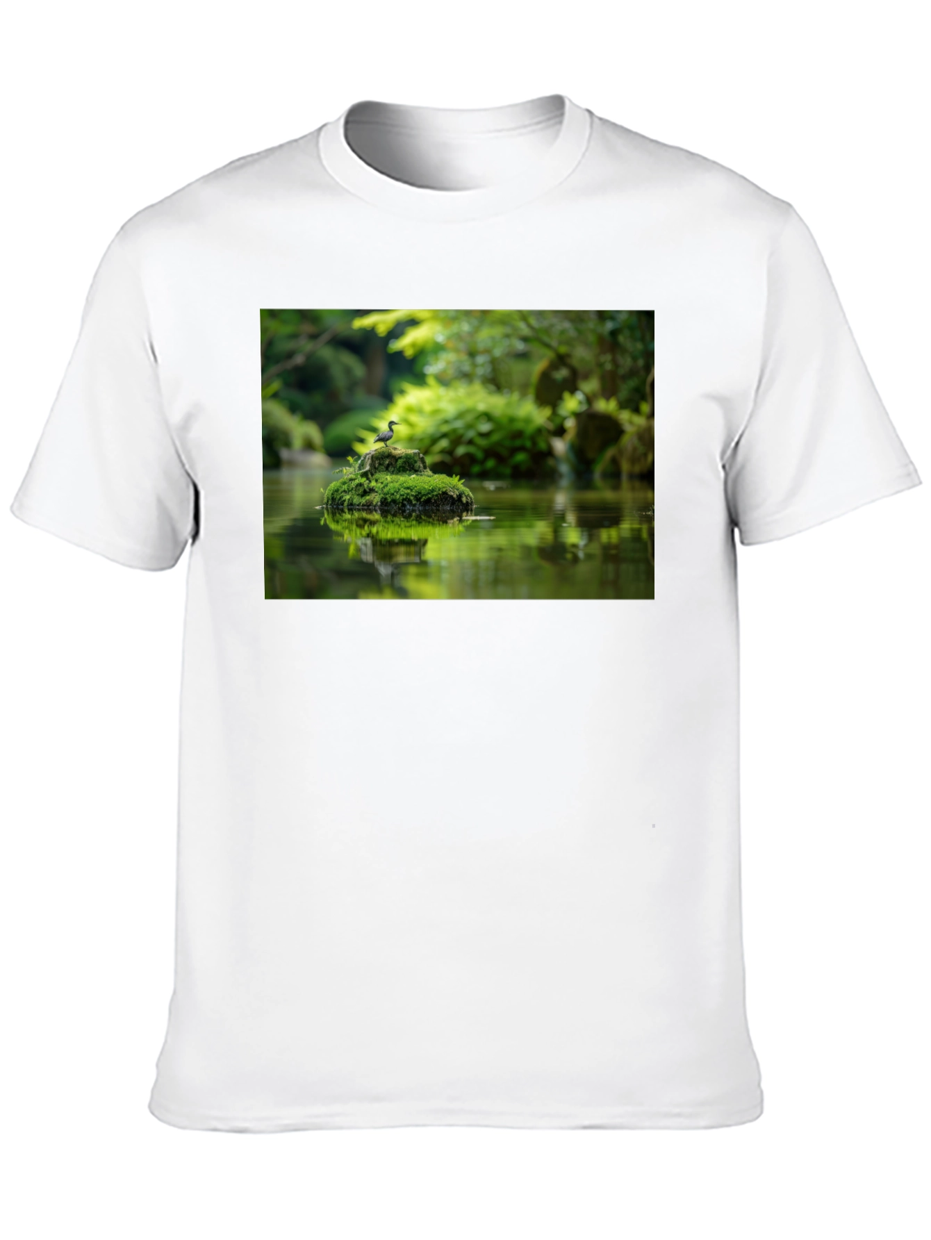 Nature Pond Graphic Black Tee