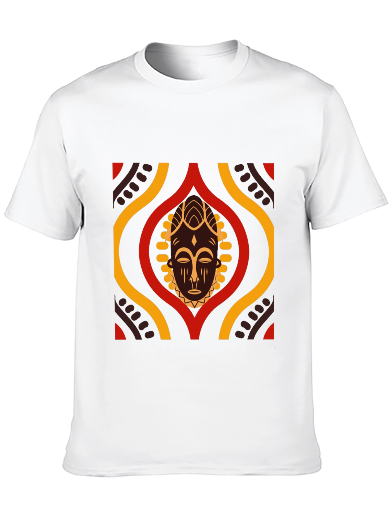 African Mask Graphic Black T-Shirt