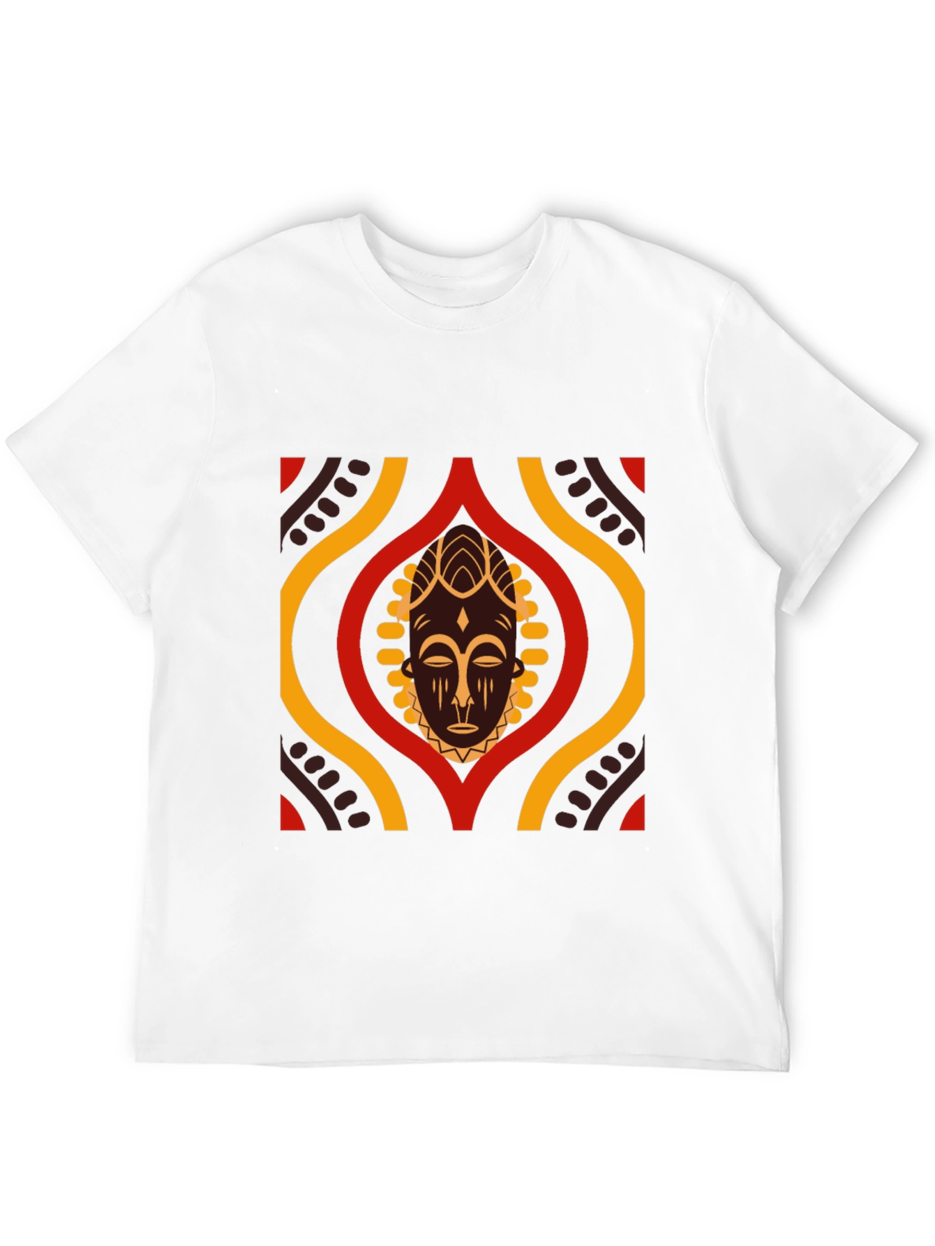 African Mask Graphic Black T-Shirt