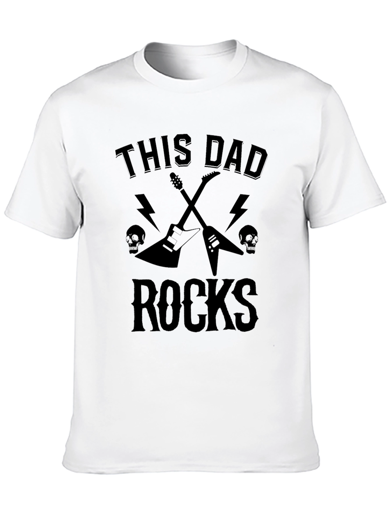 This Dad Rocks Black Graphic T-Shirt