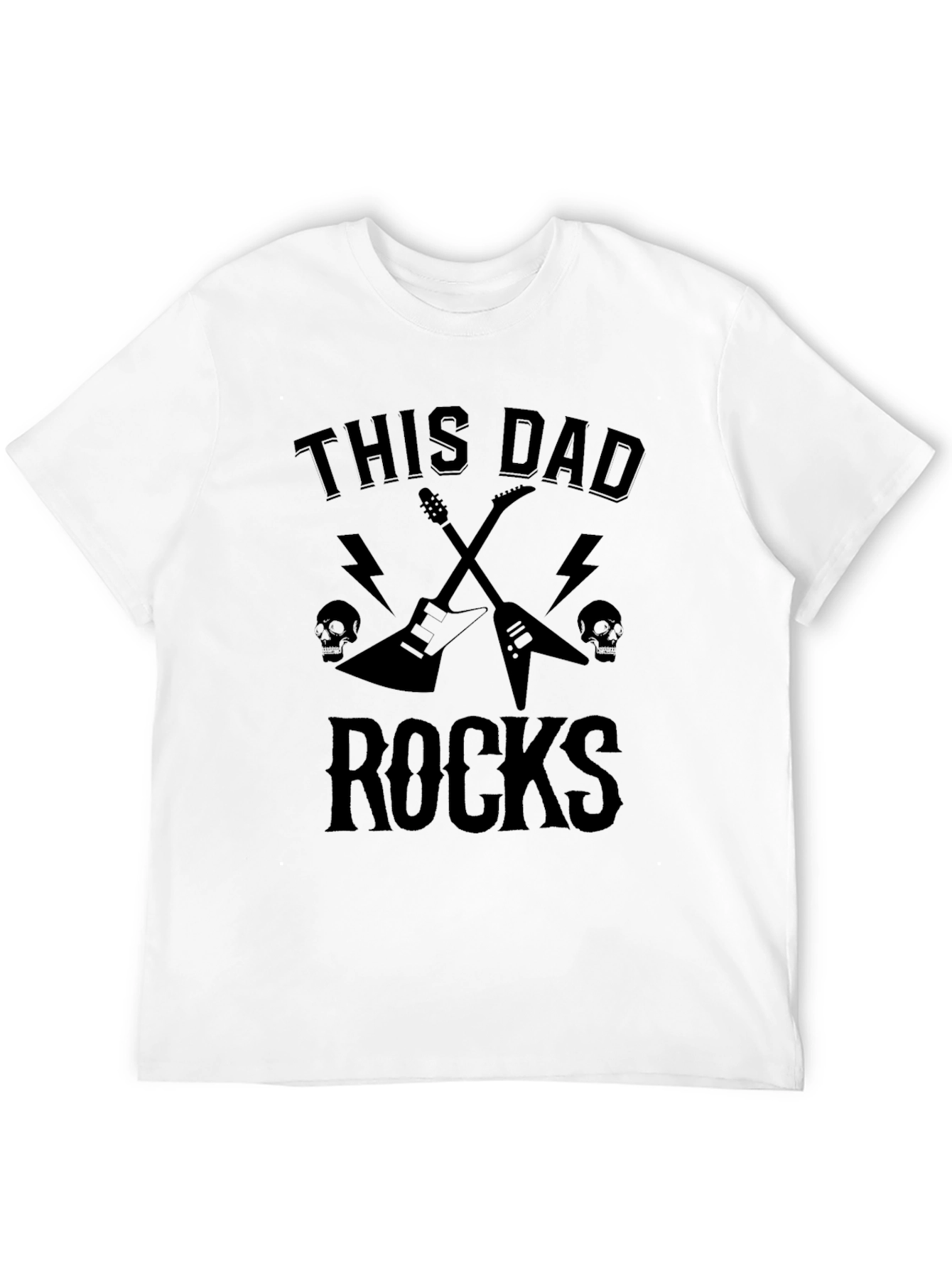 This Dad Rocks Black Graphic T-Shirt