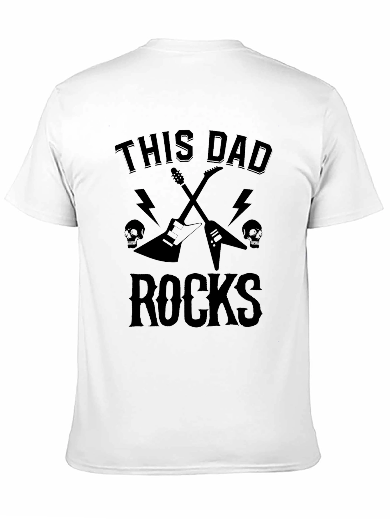 This Dad Rocks Black Graphic T-Shirt