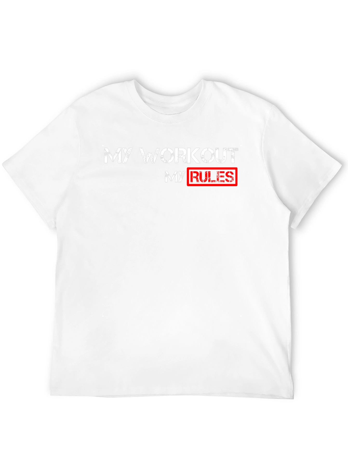 Workout Rules T-Shirt - Black Cotton Gym Tee