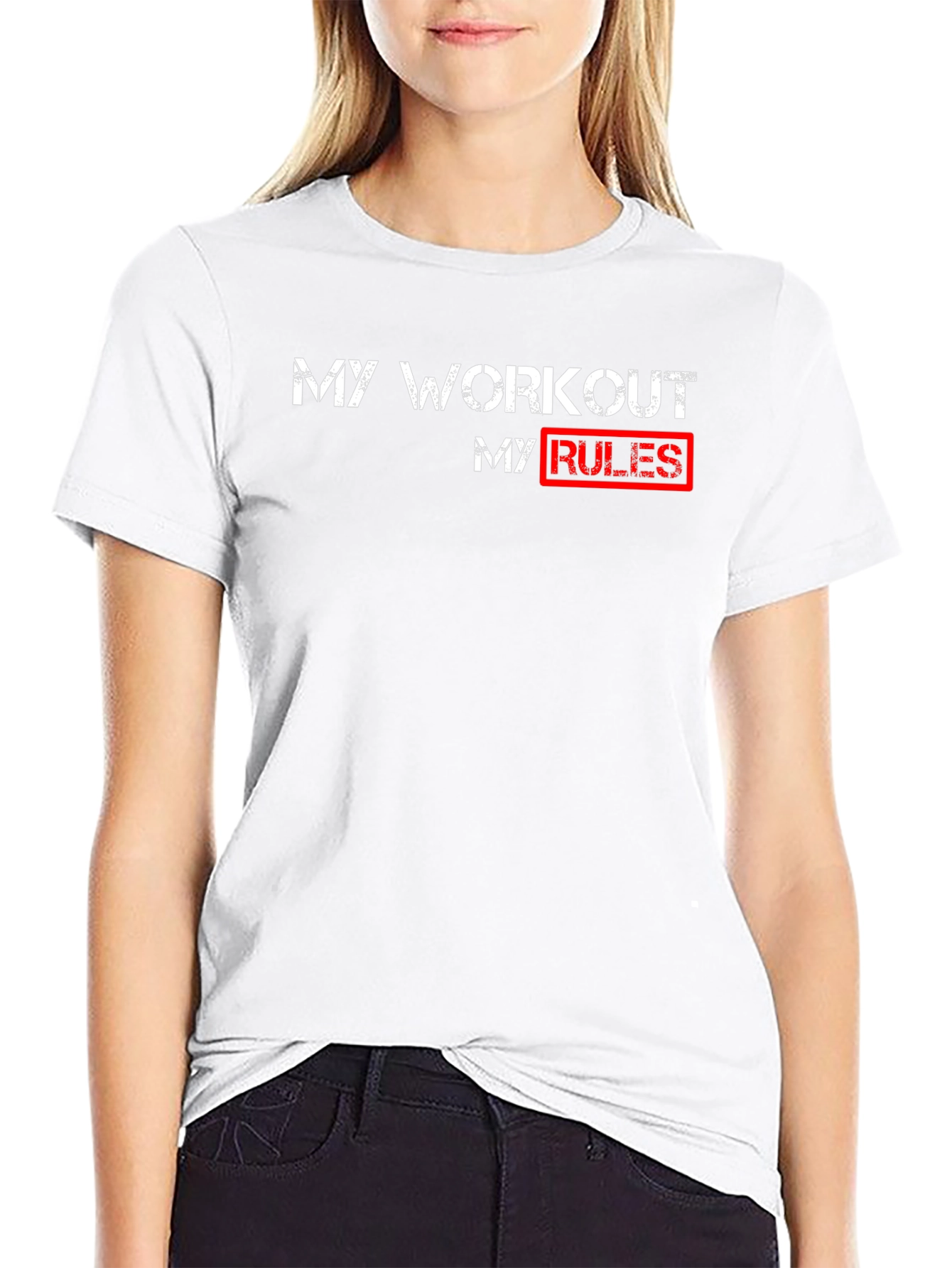 Workout Rules T-Shirt - Black Cotton Gym Tee