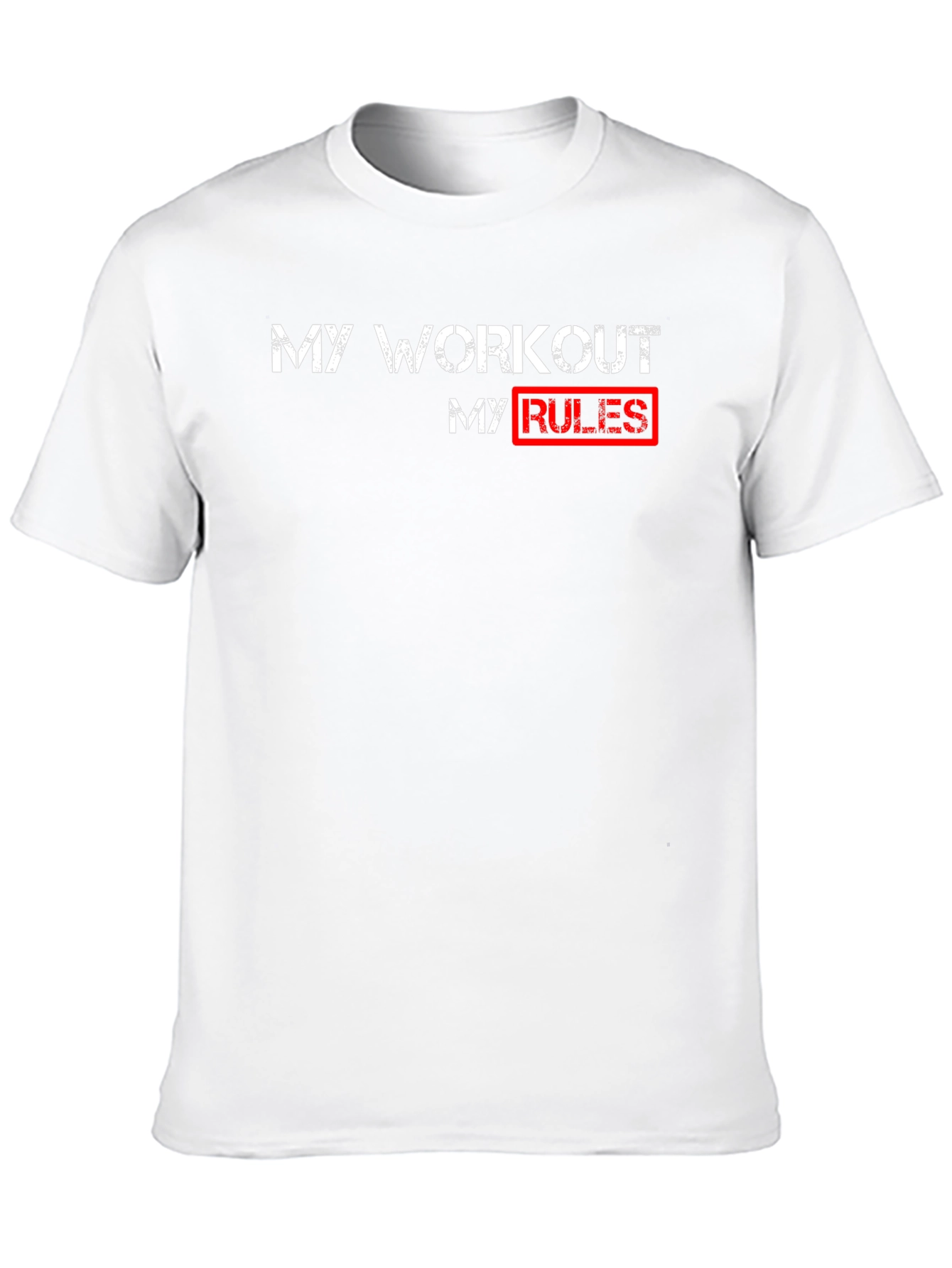 Workout Rules T-Shirt - Black Cotton Gym Tee