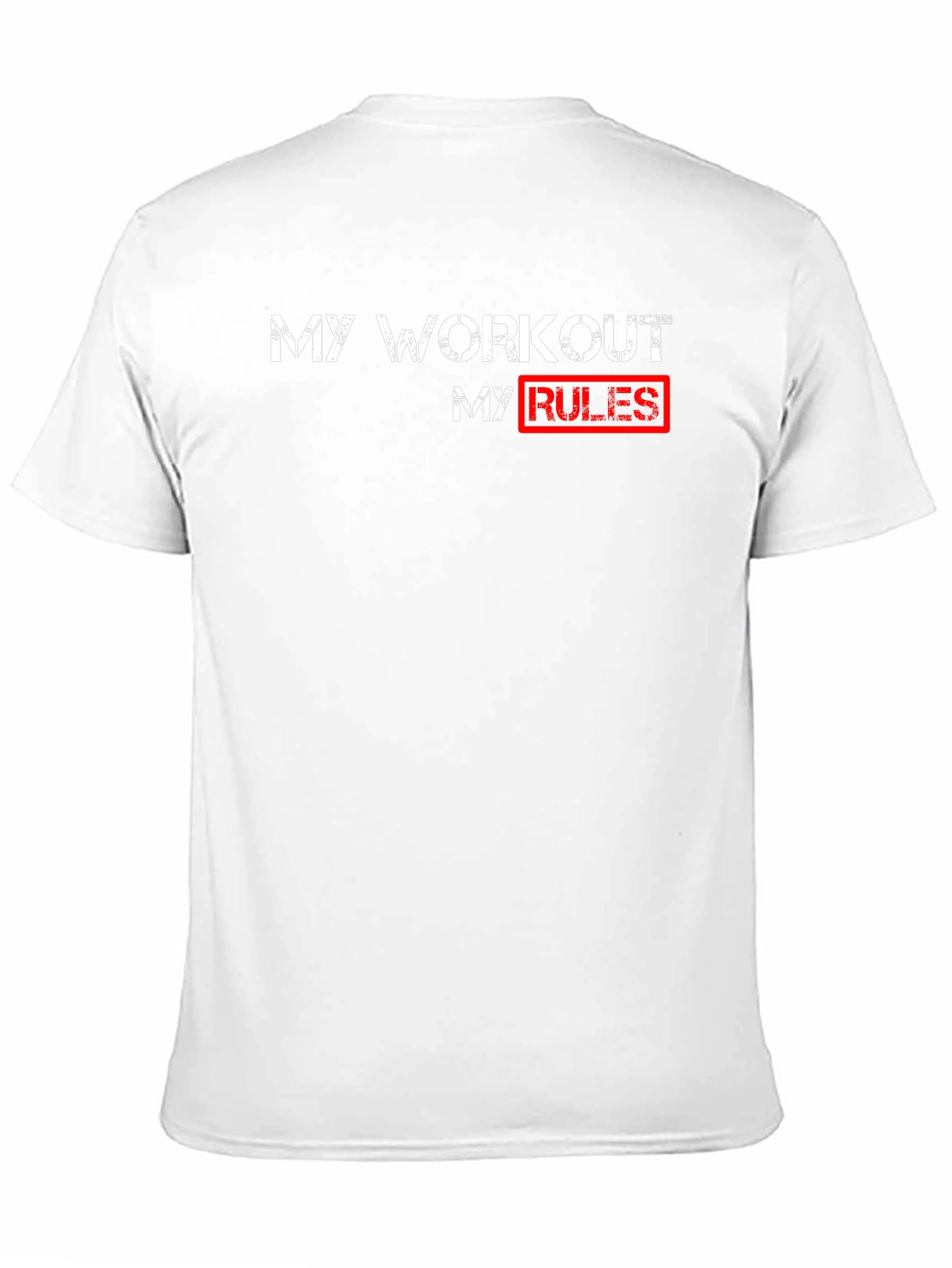 Workout Rules T-Shirt - Black Cotton Gym Tee