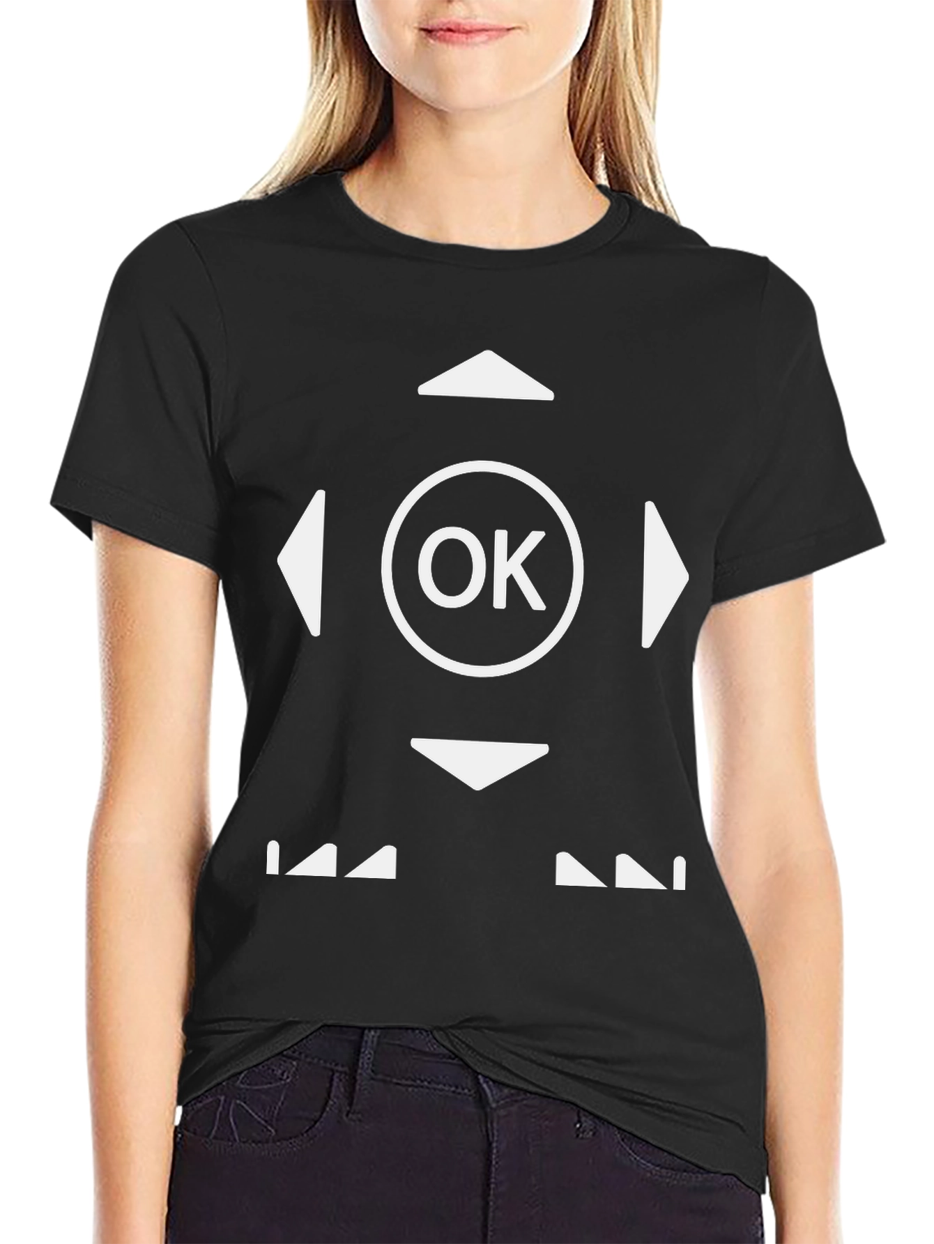 OK Controller Black T-Shirt - Novelty Gamer Tee