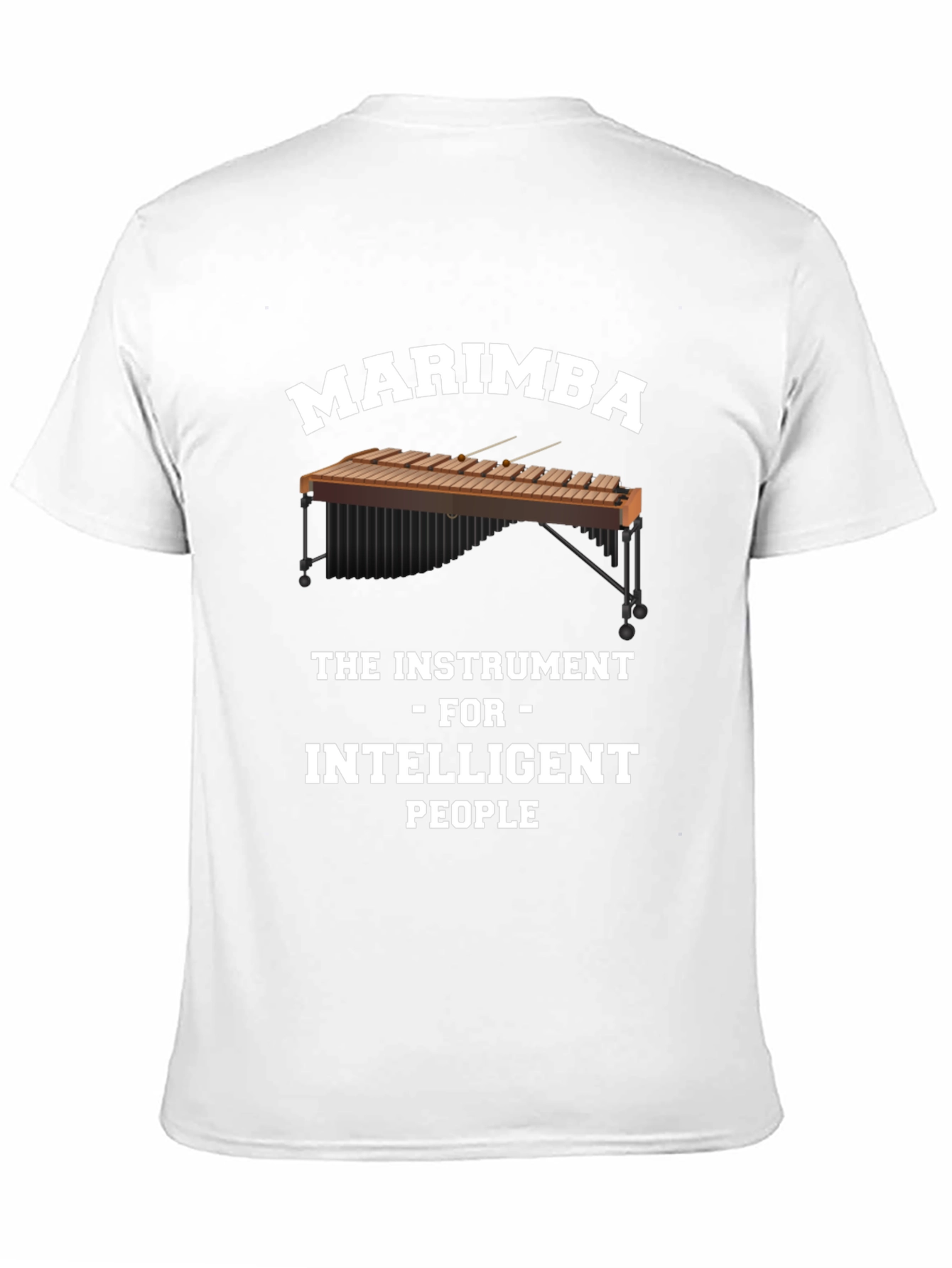 Marimba Instrument Intelligent People Black T-Shirt