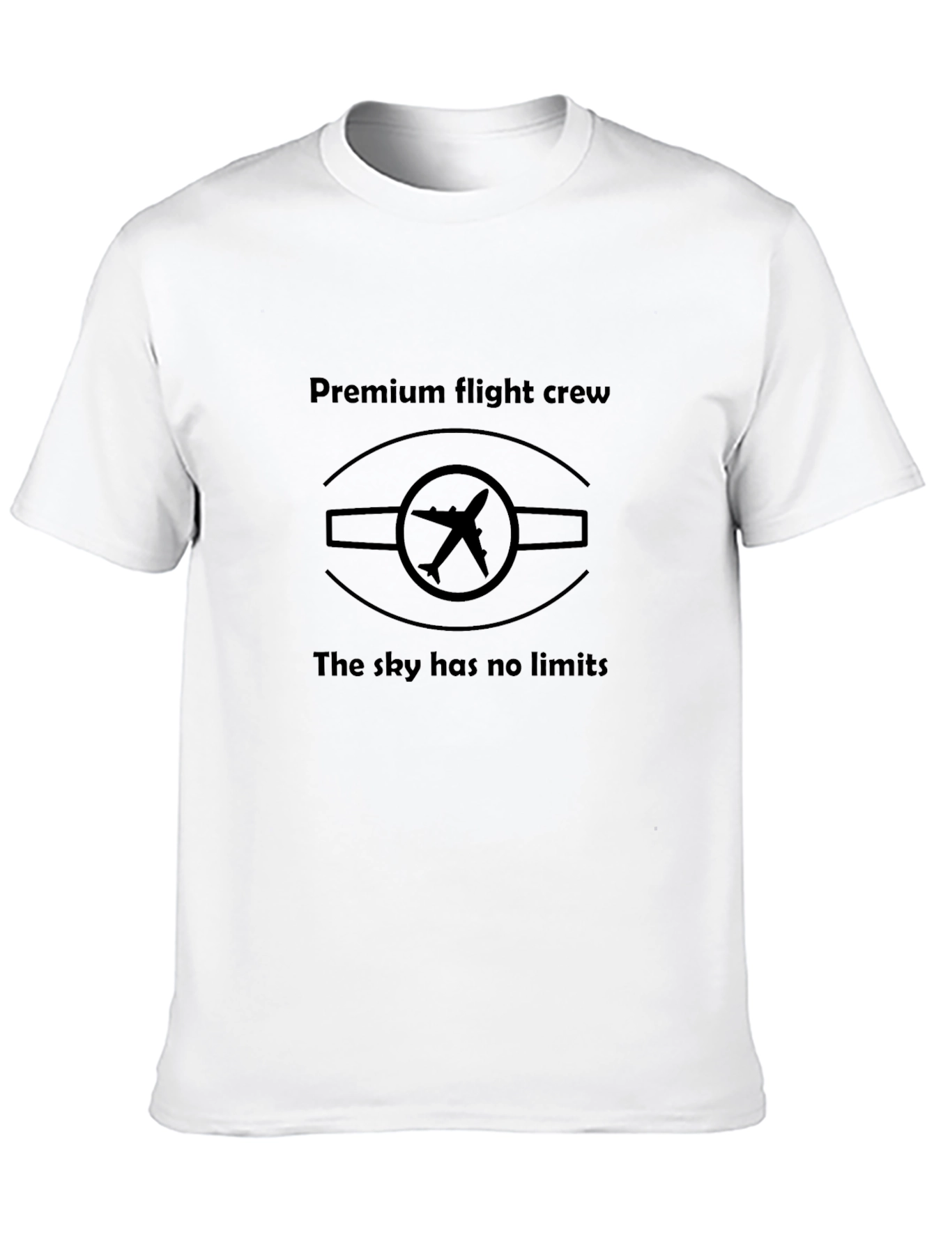 Premium Flight Crew T-Shirt - Skys the Limit Design