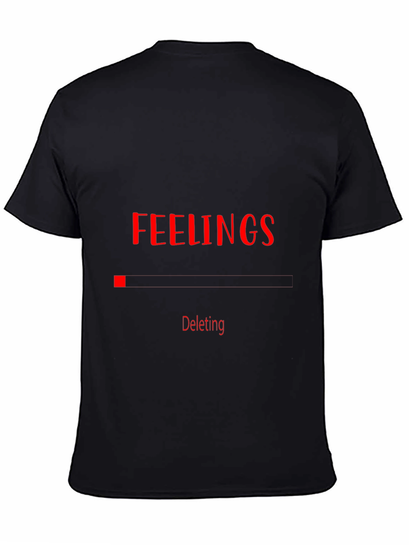 Deleting Feelings Graphic Black T-Shirt