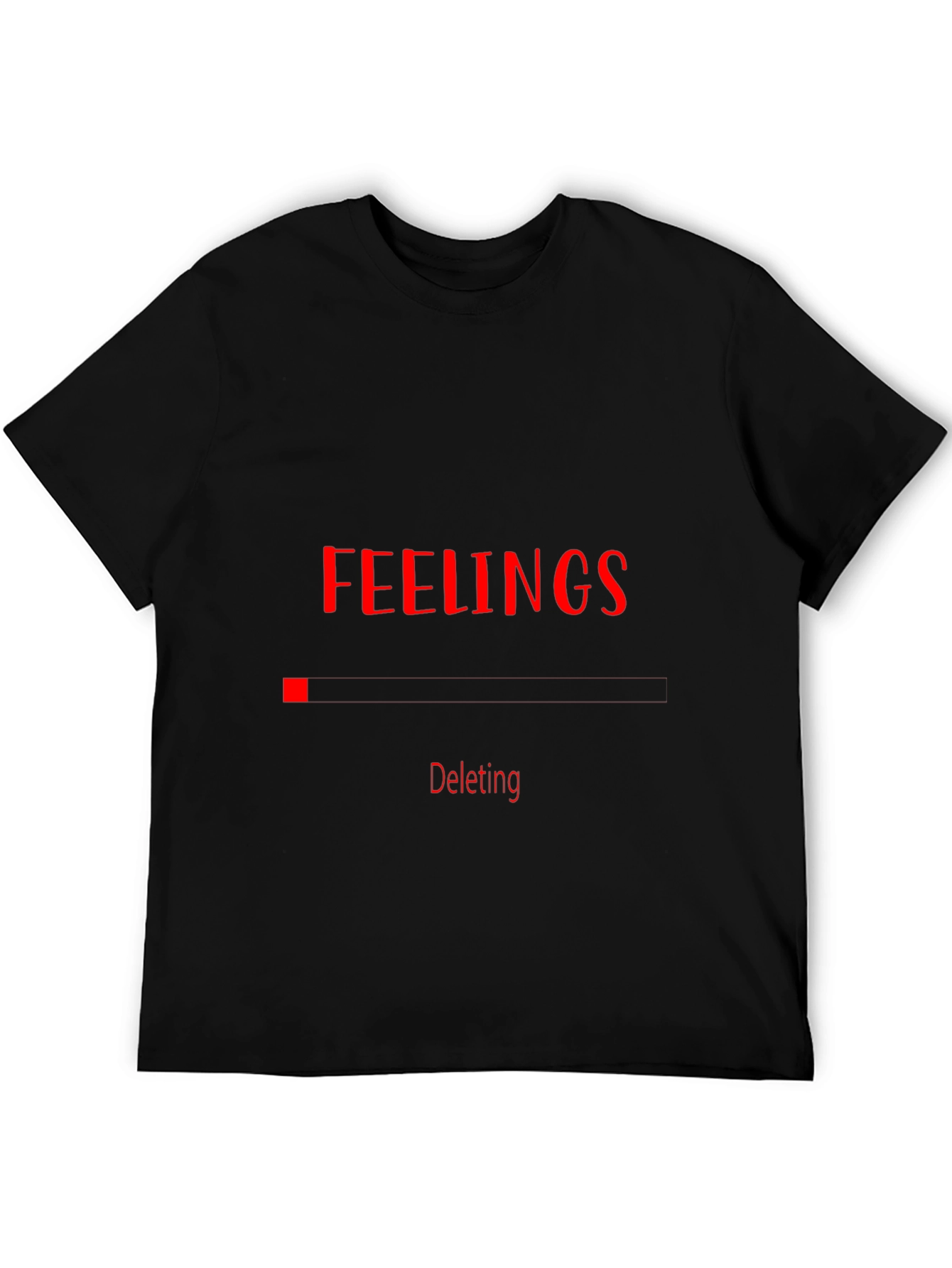 Deleting Feelings Graphic Black T-Shirt