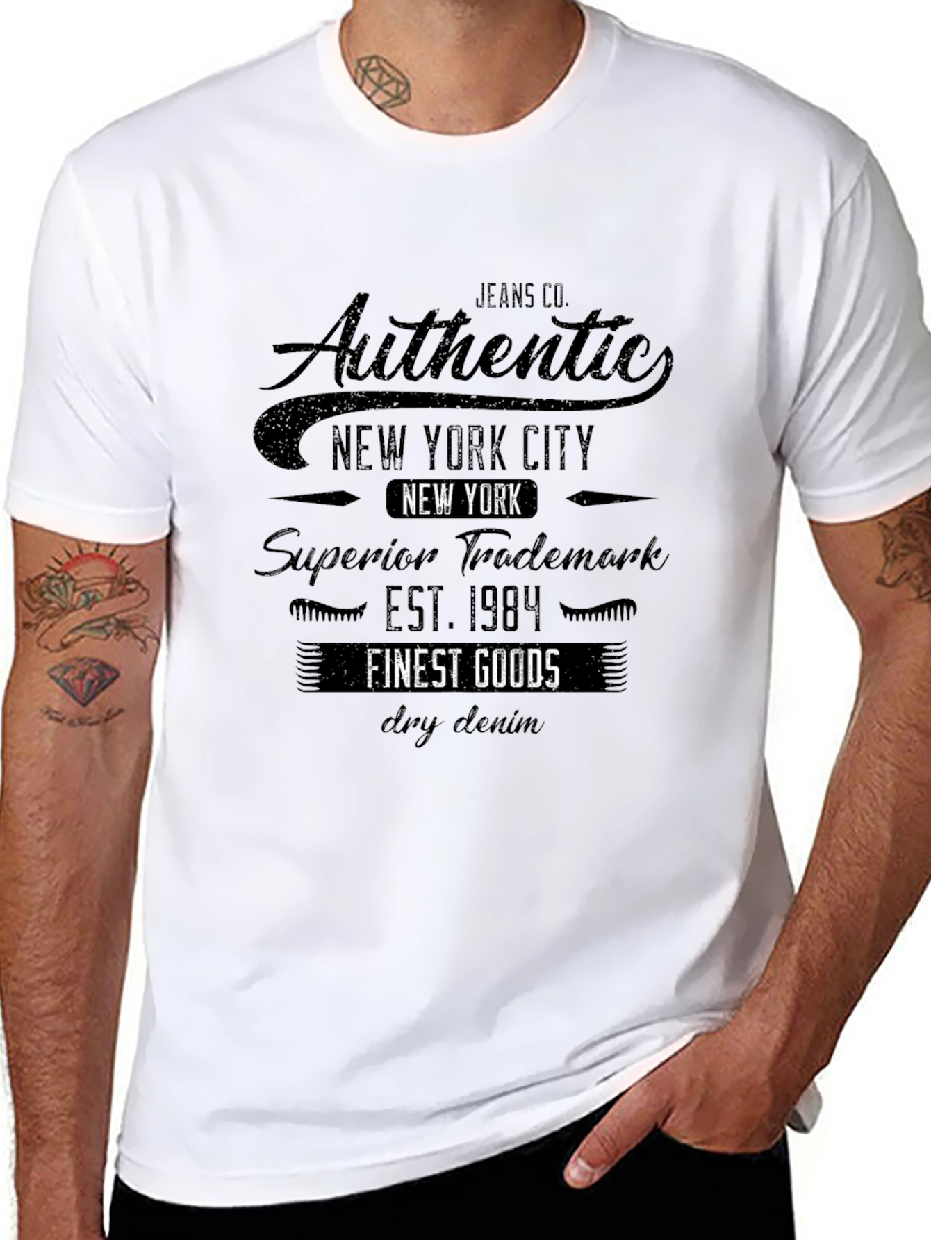 Mens Authentic New York City Graphic T-Shirt