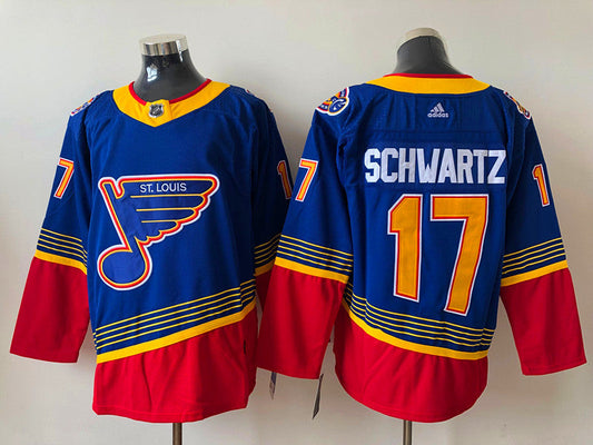 Men's St. Louis Blues Jaden Schwartz #17 Blue Breakaway Player Jerseys