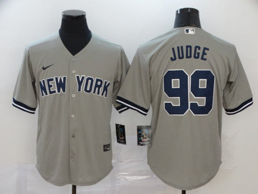 Men's New York Yankees Aaron Judge #99 Gray Replica Baseball Jerseys