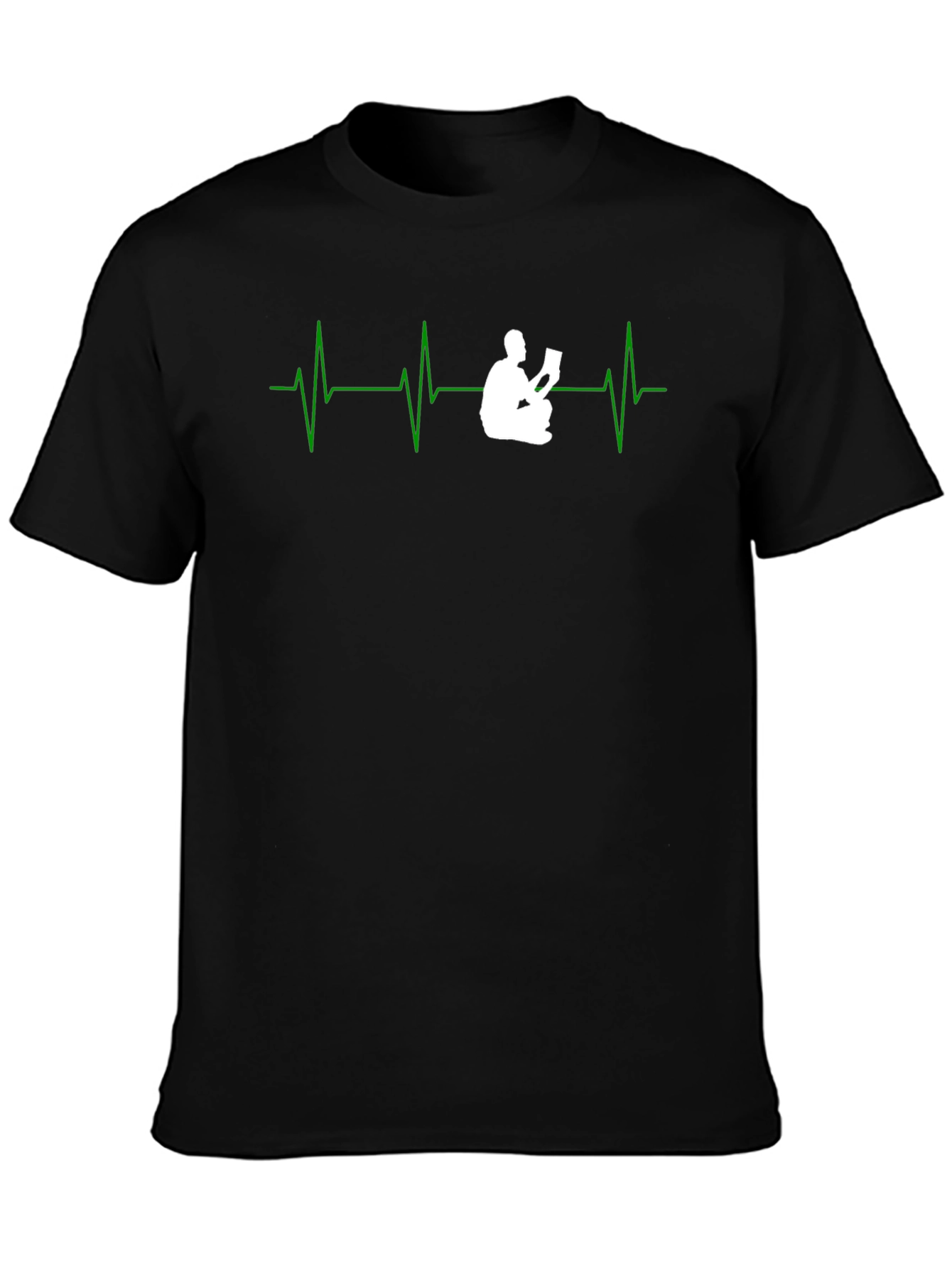 Book Lover Heartbeat Graphic T-Shirt
