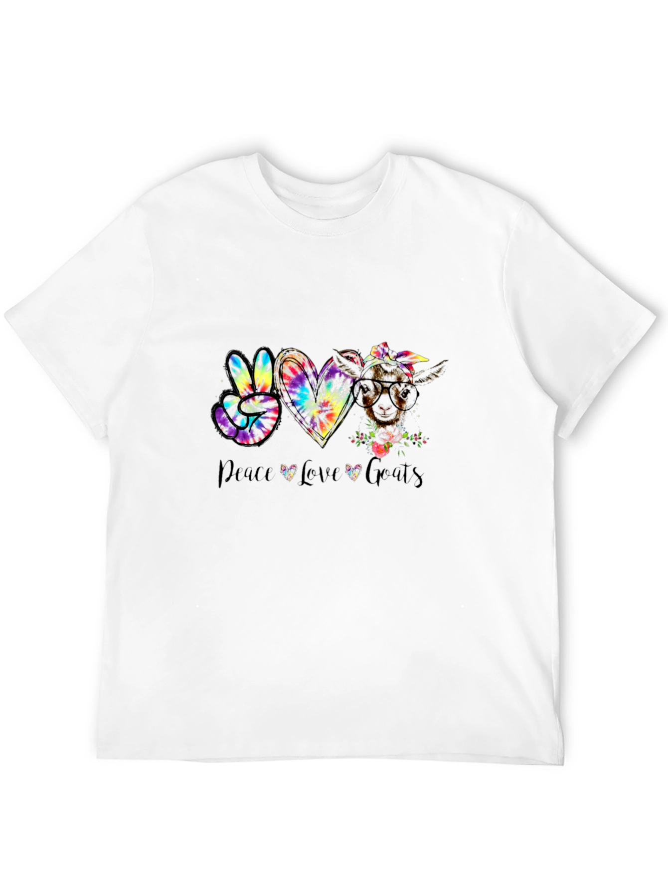 Peace Love Goats Graphic T-Shirt