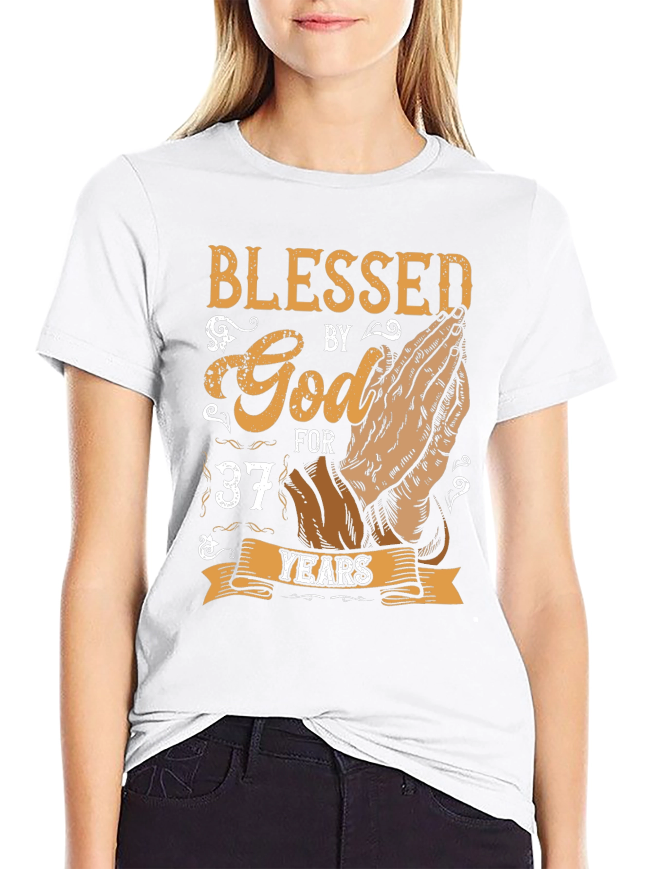 Blessed by God Graphic Tee - 37 Years
