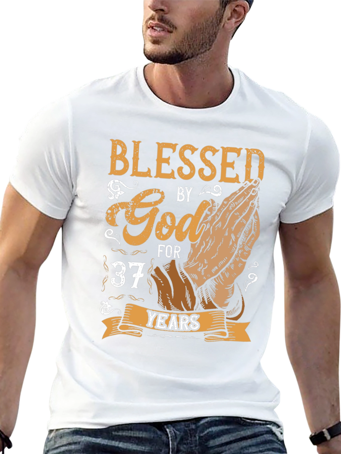 Blessed by God Graphic Tee - 37 Years