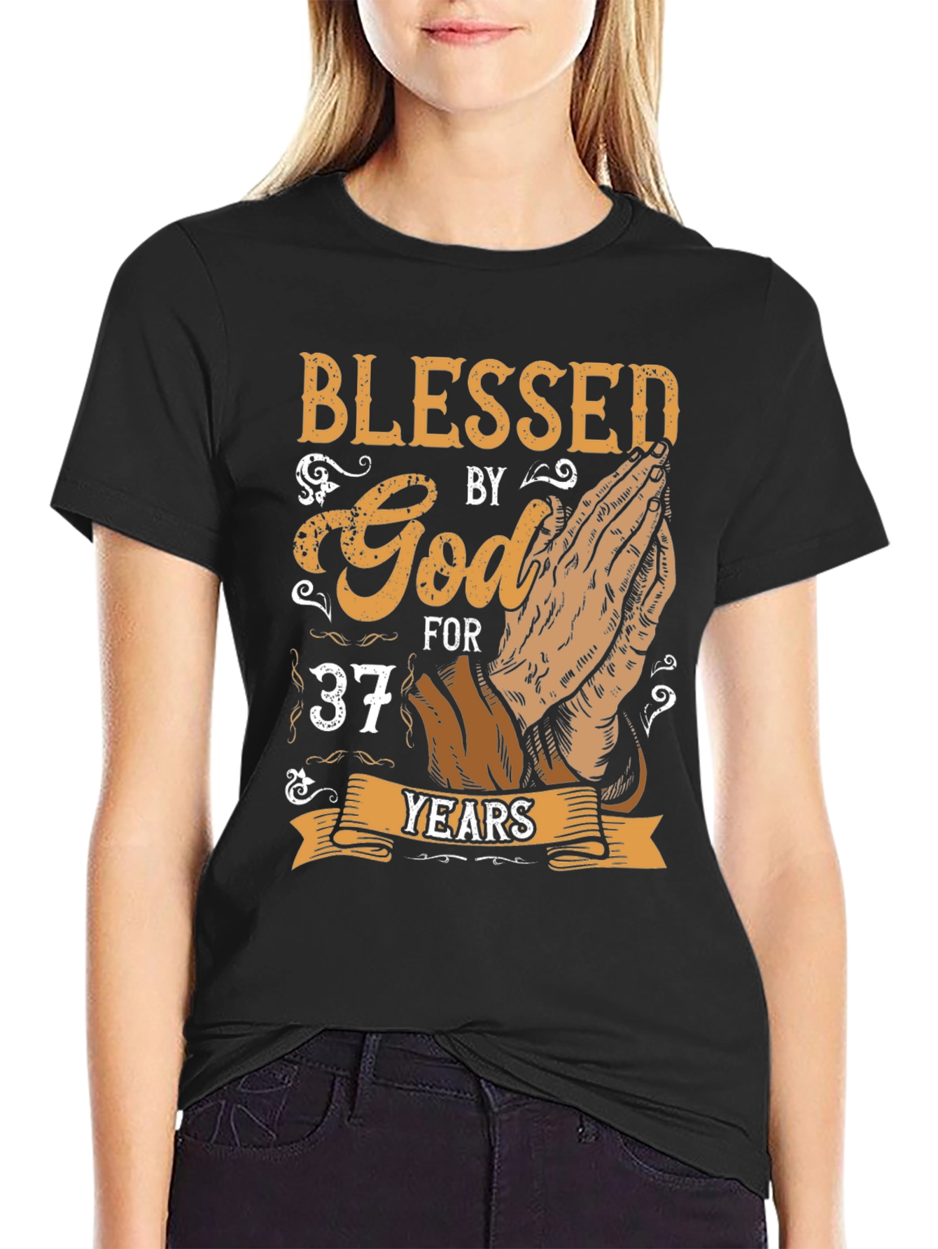 Blessed by God Graphic Tee - 37 Years