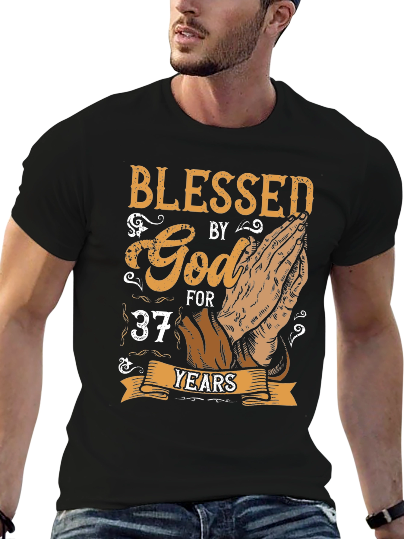 Blessed by God Graphic Tee - 37 Years