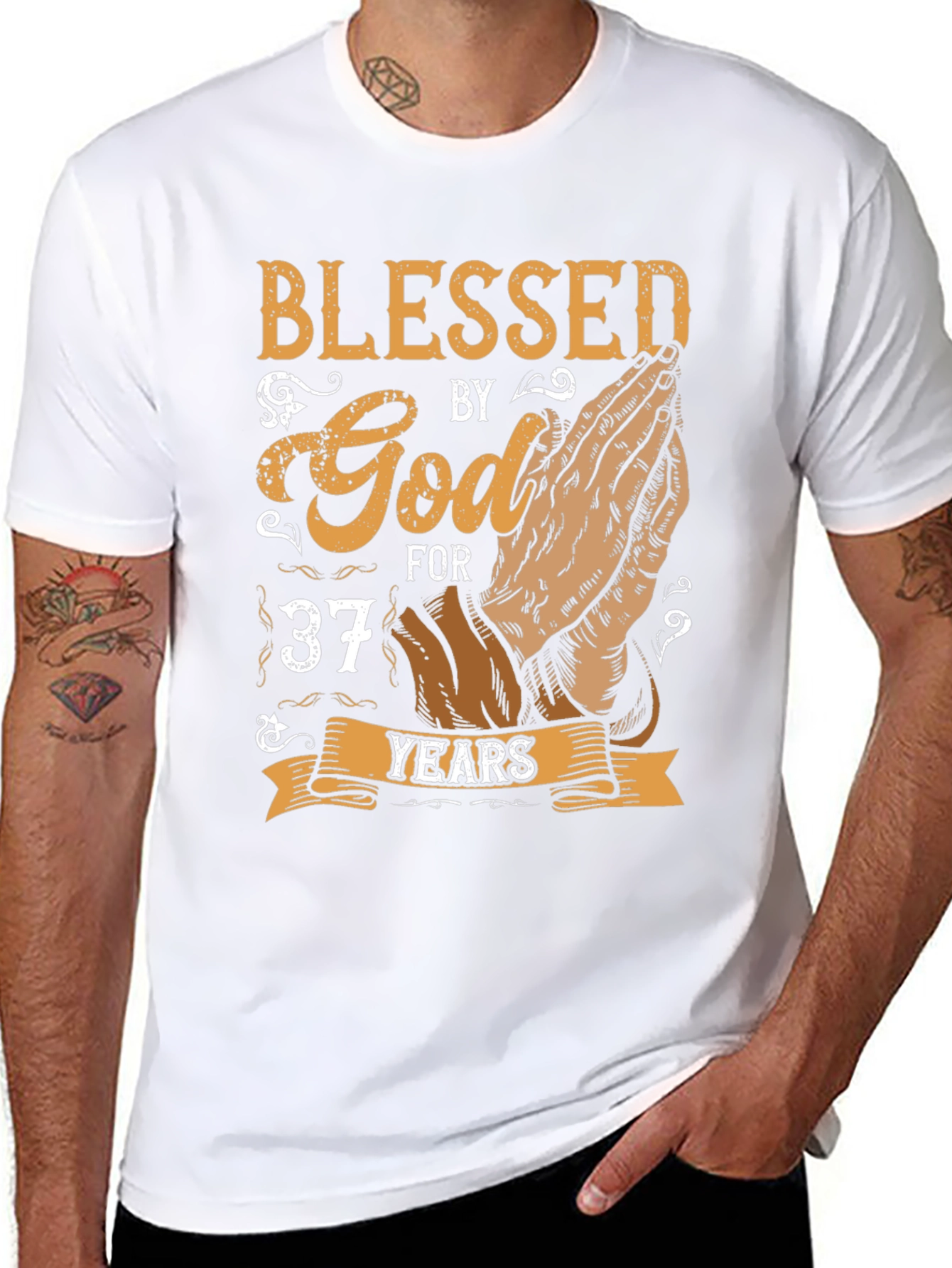 Blessed by God Graphic Tee - 37 Years