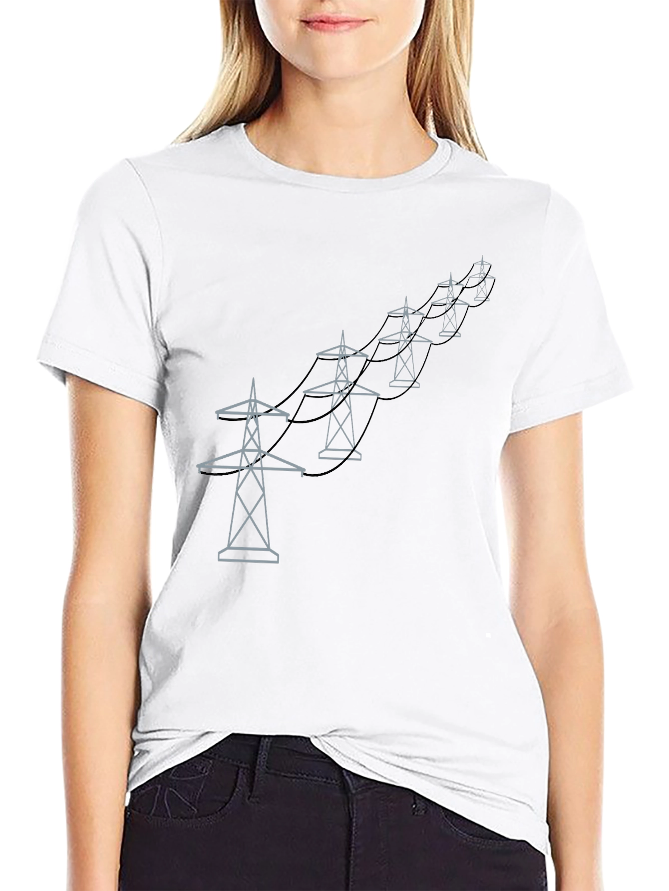 Power Line Tower Graphic Tee