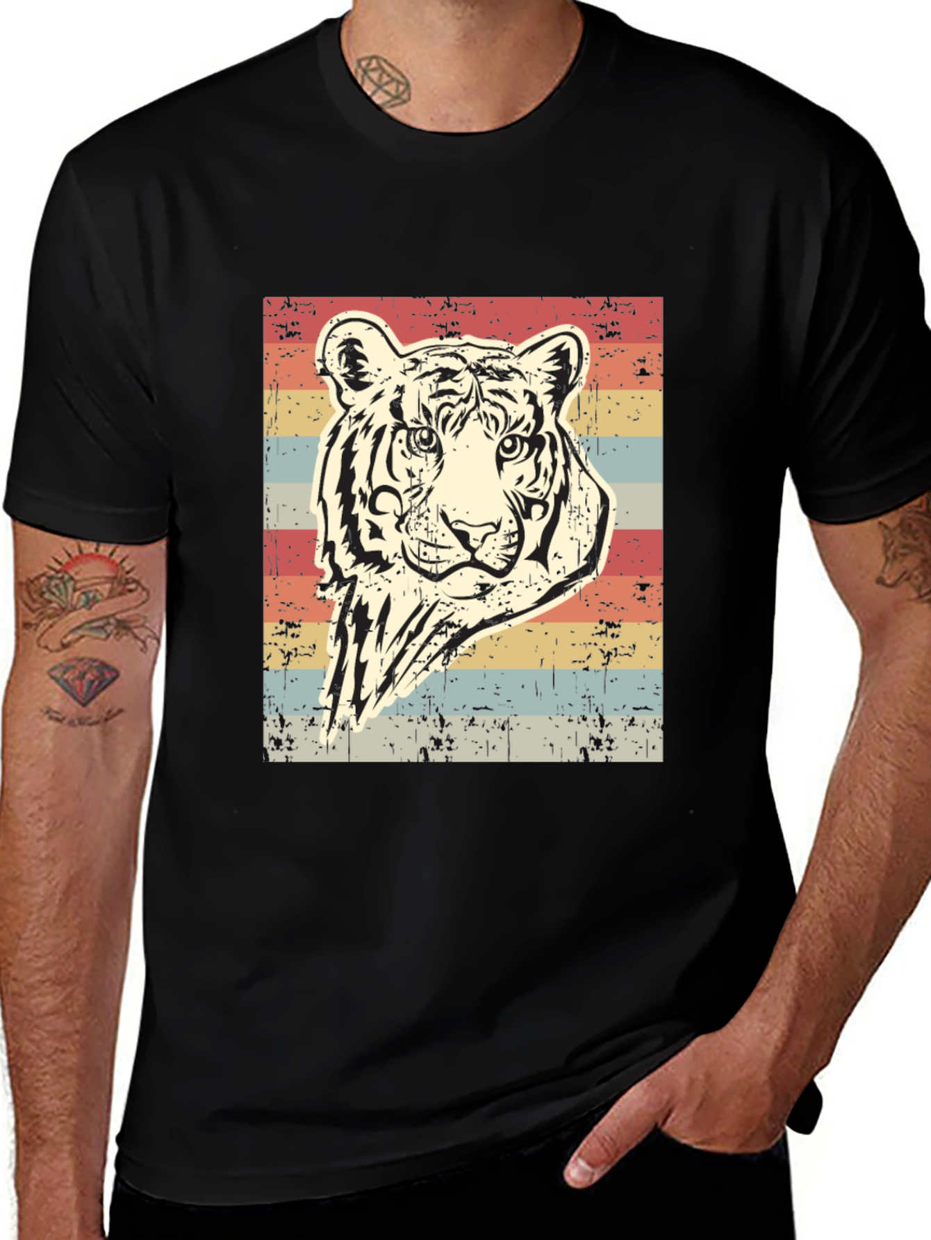 Retro Tiger Graphic T-Shirt