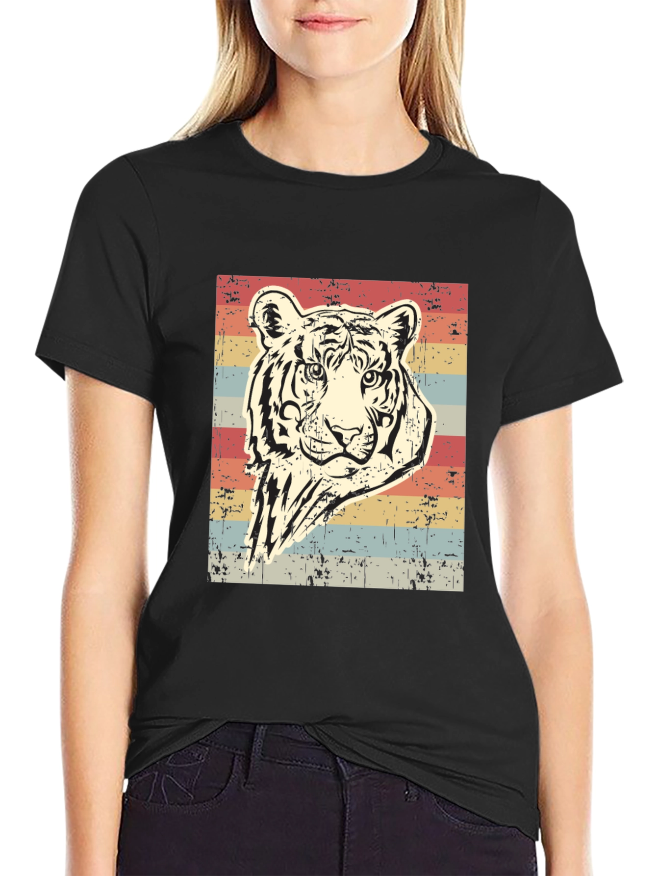 Retro Tiger Graphic T-Shirt