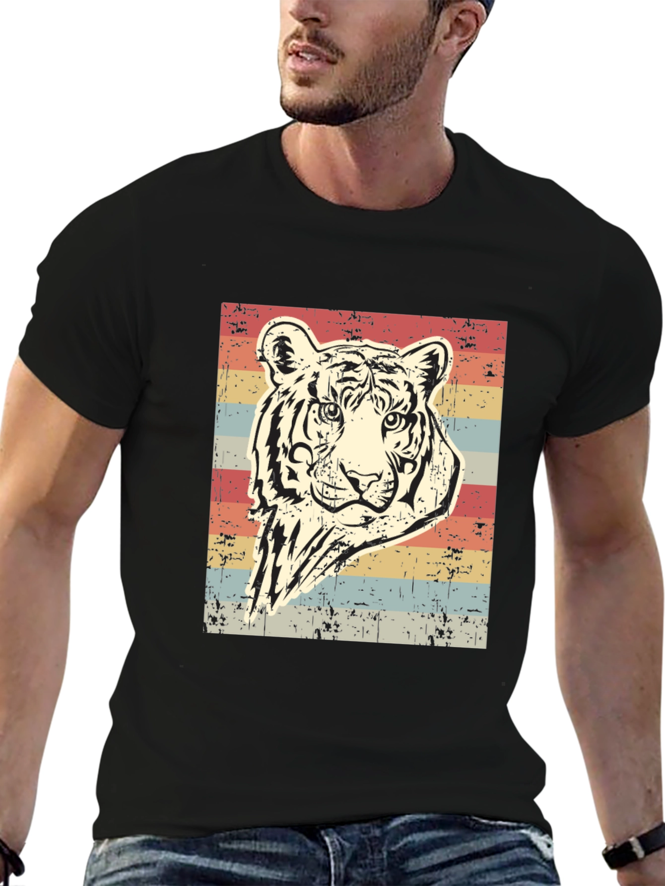 Retro Tiger Graphic T-Shirt