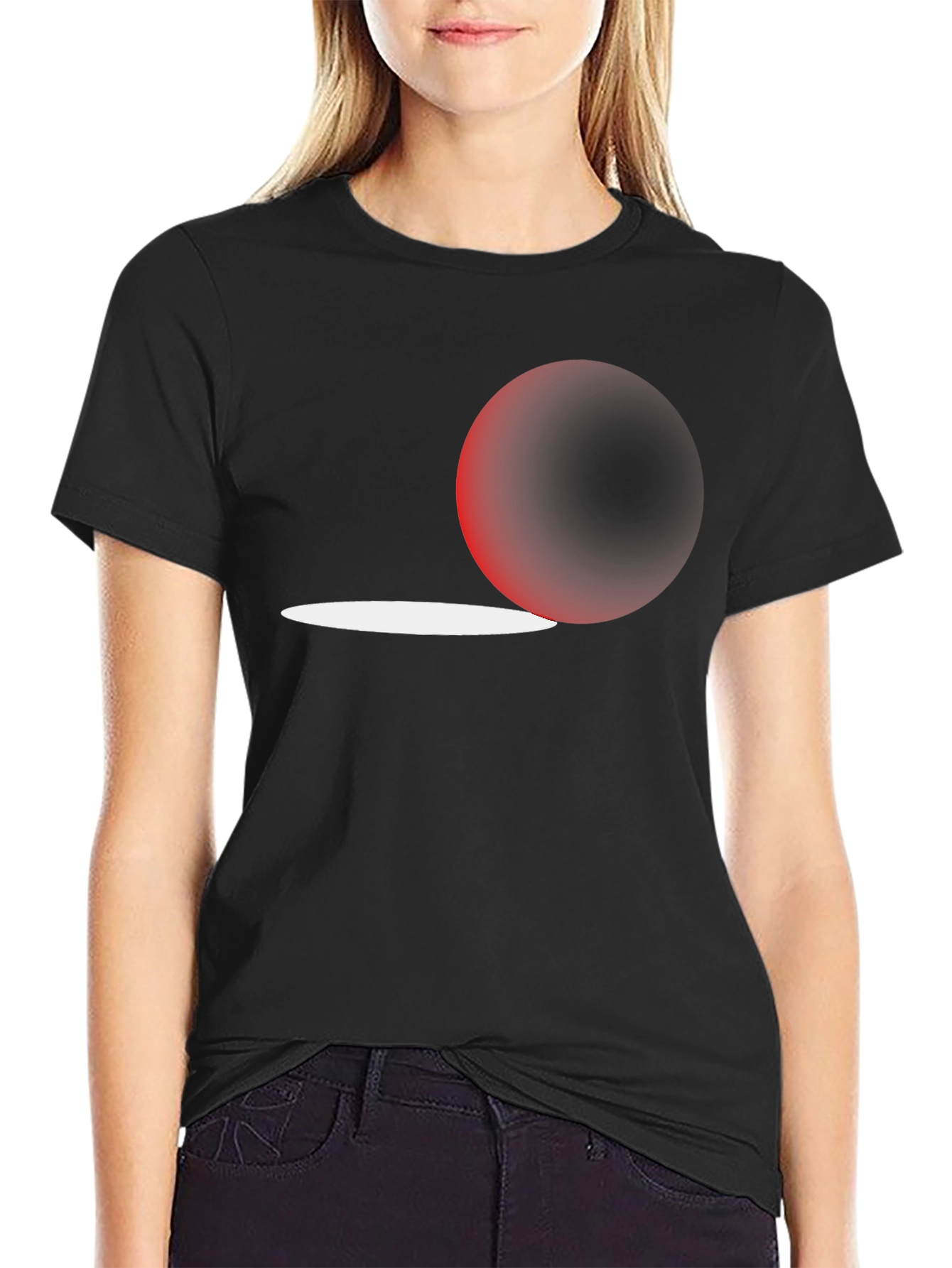 Modern Eclipse Graphic Tee - Stylish Black T-Shirt