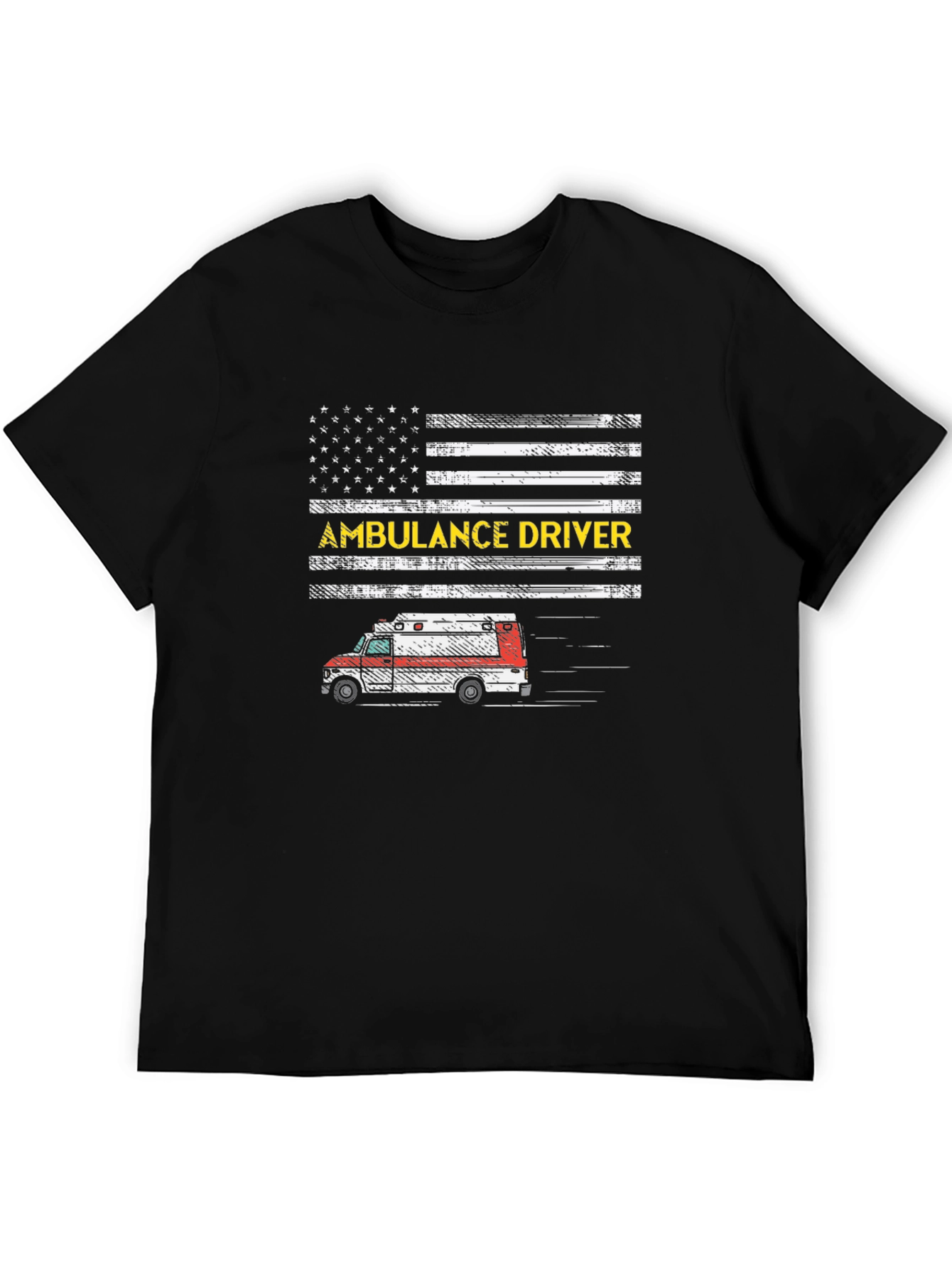 Ambulance Driver Graphic T-Shirt - Patriotic Design