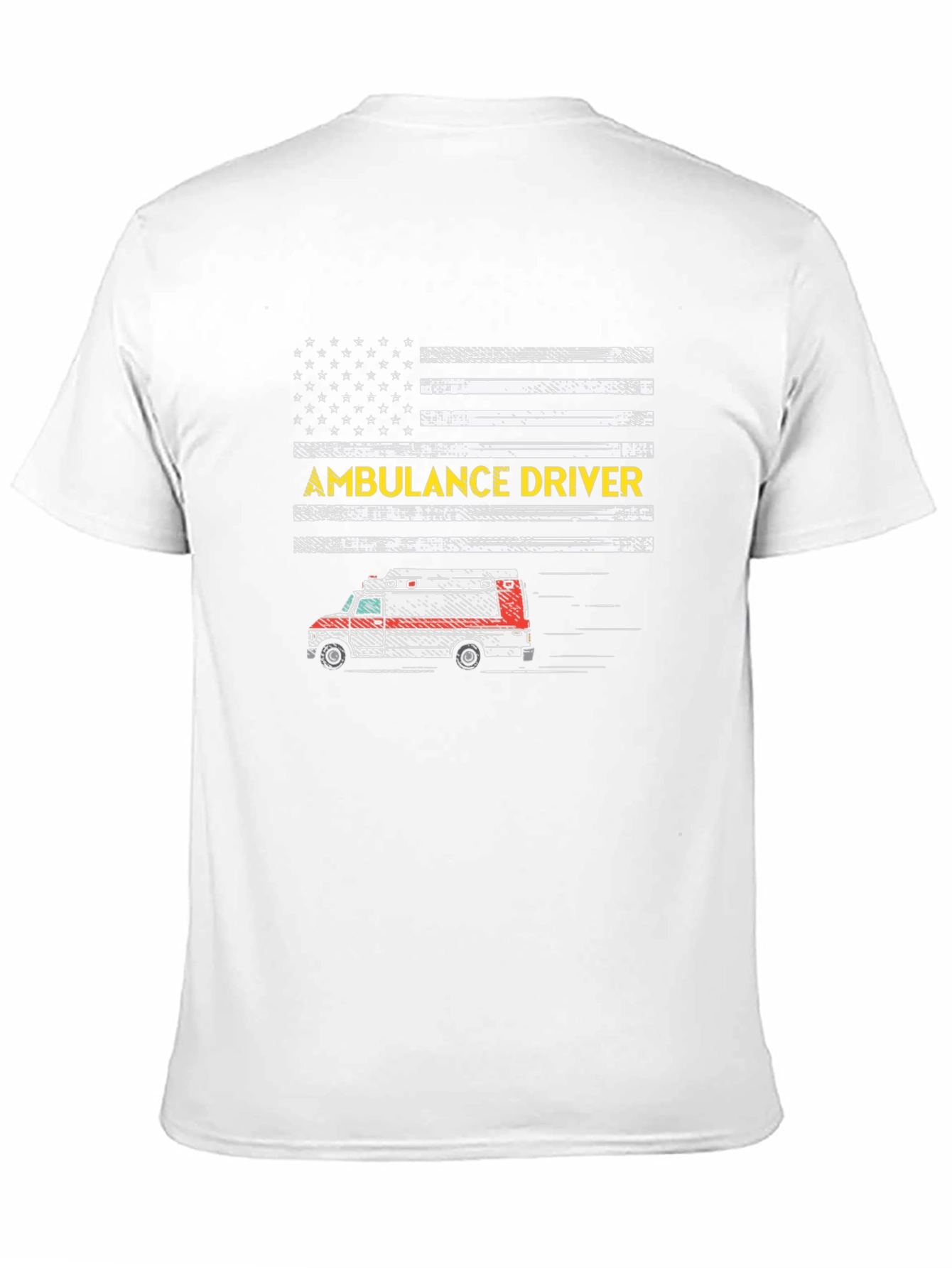 Ambulance Driver Graphic T-Shirt - Patriotic Design