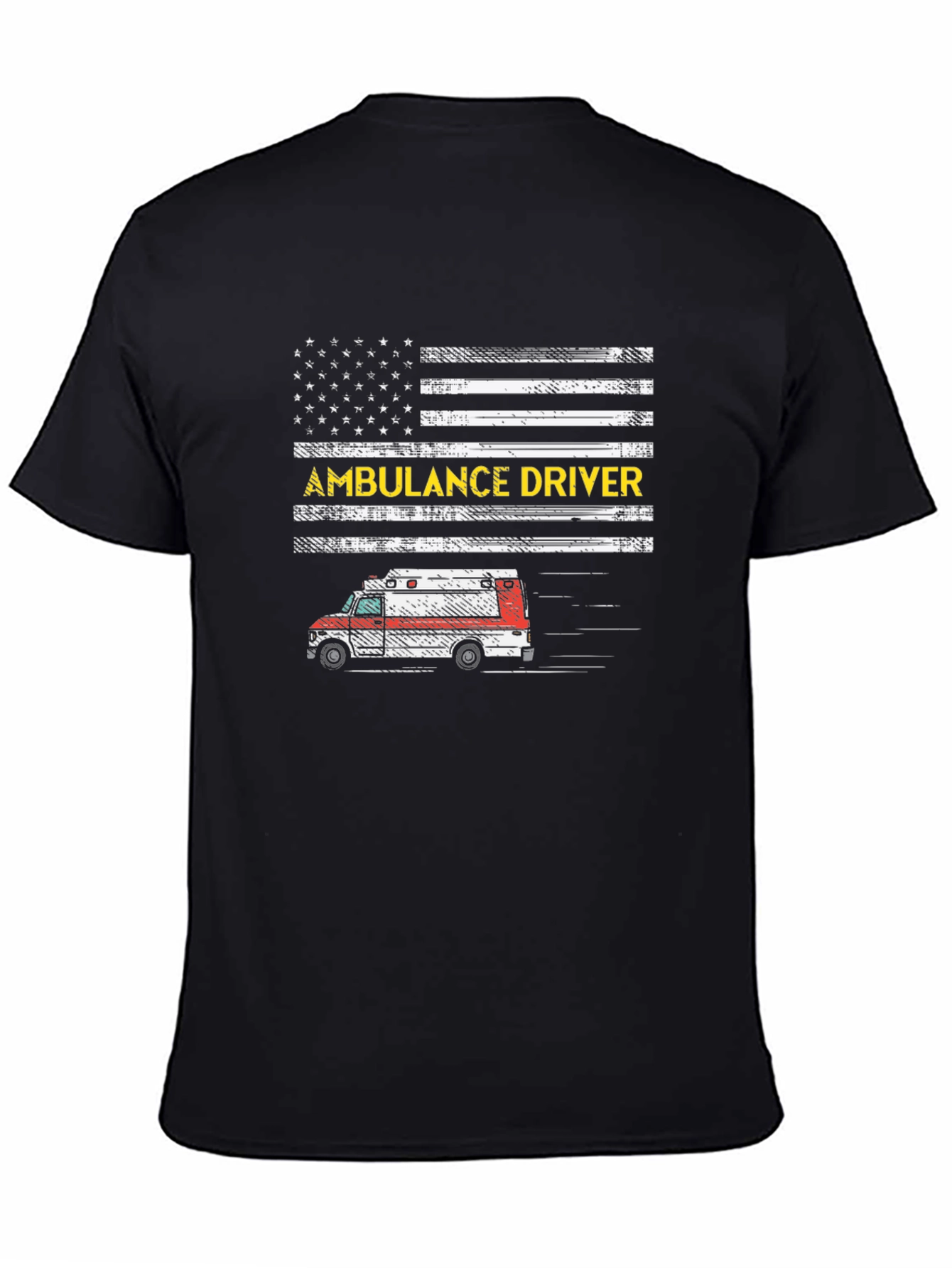 Ambulance Driver Graphic T-Shirt - Patriotic Design