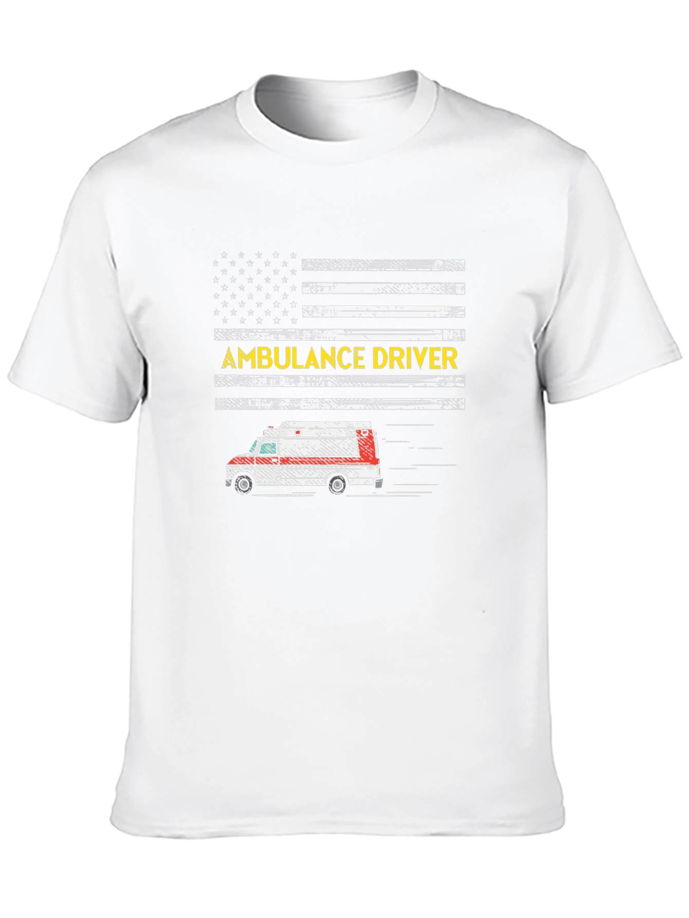 Ambulance Driver Graphic T-Shirt - Patriotic Design
