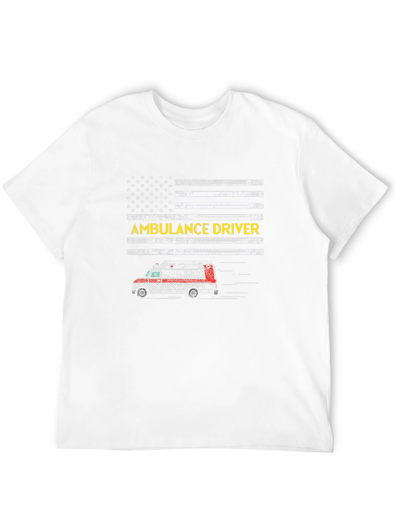 Ambulance Driver Graphic T-Shirt - Patriotic Design