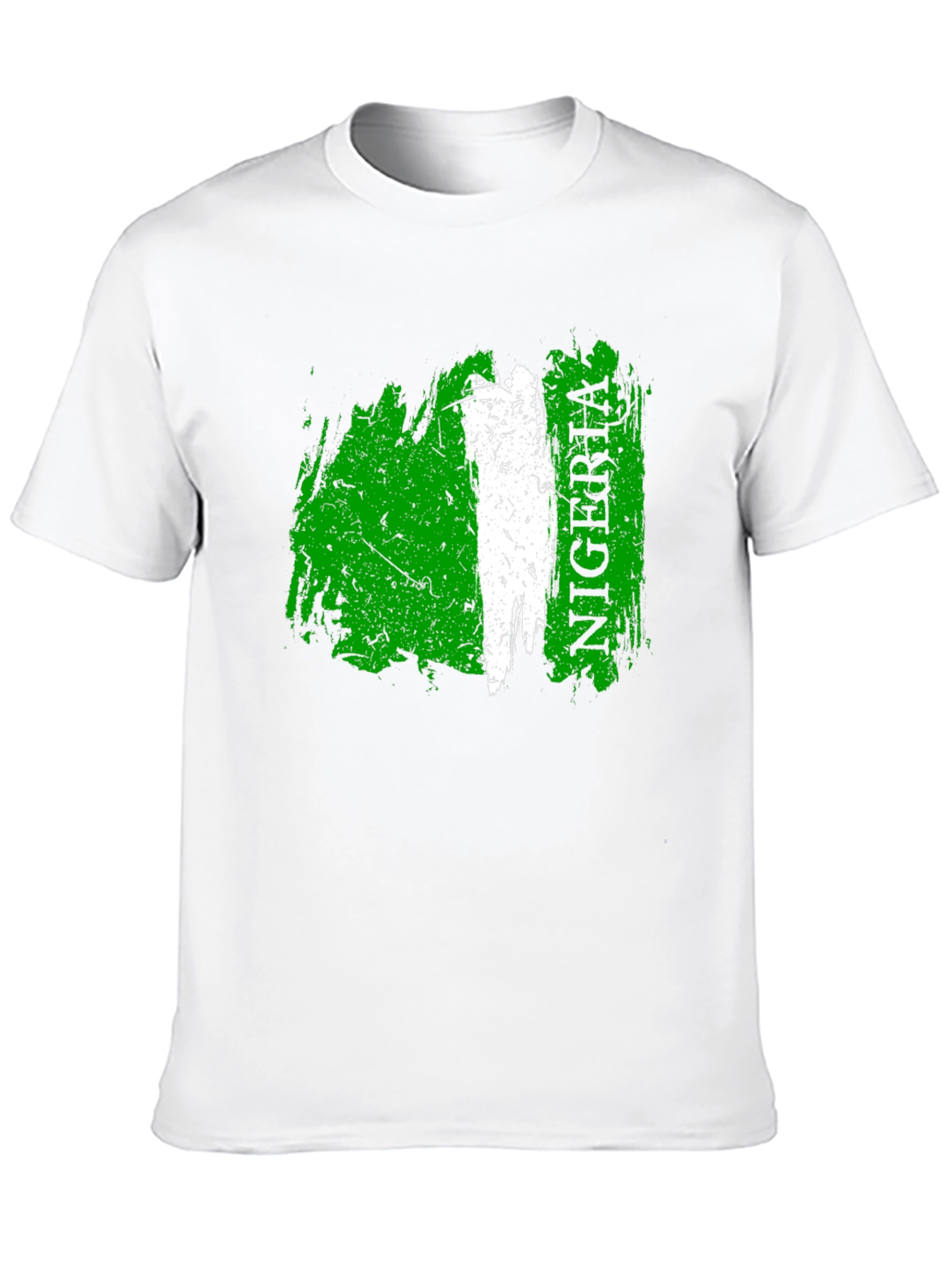 Nigeria Flag T-Shirt - Distressed Style