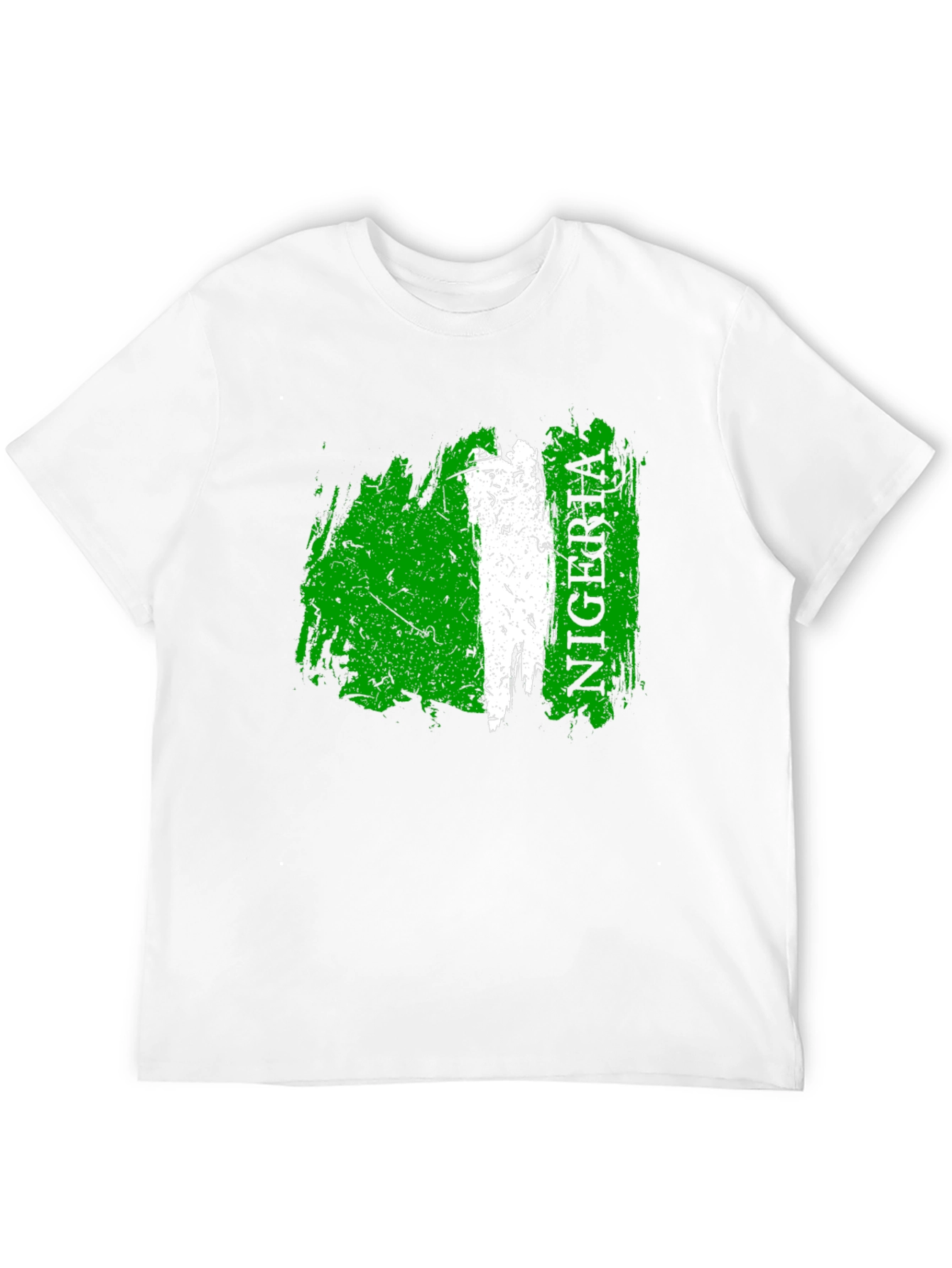 Nigeria Flag T-Shirt - Distressed Style