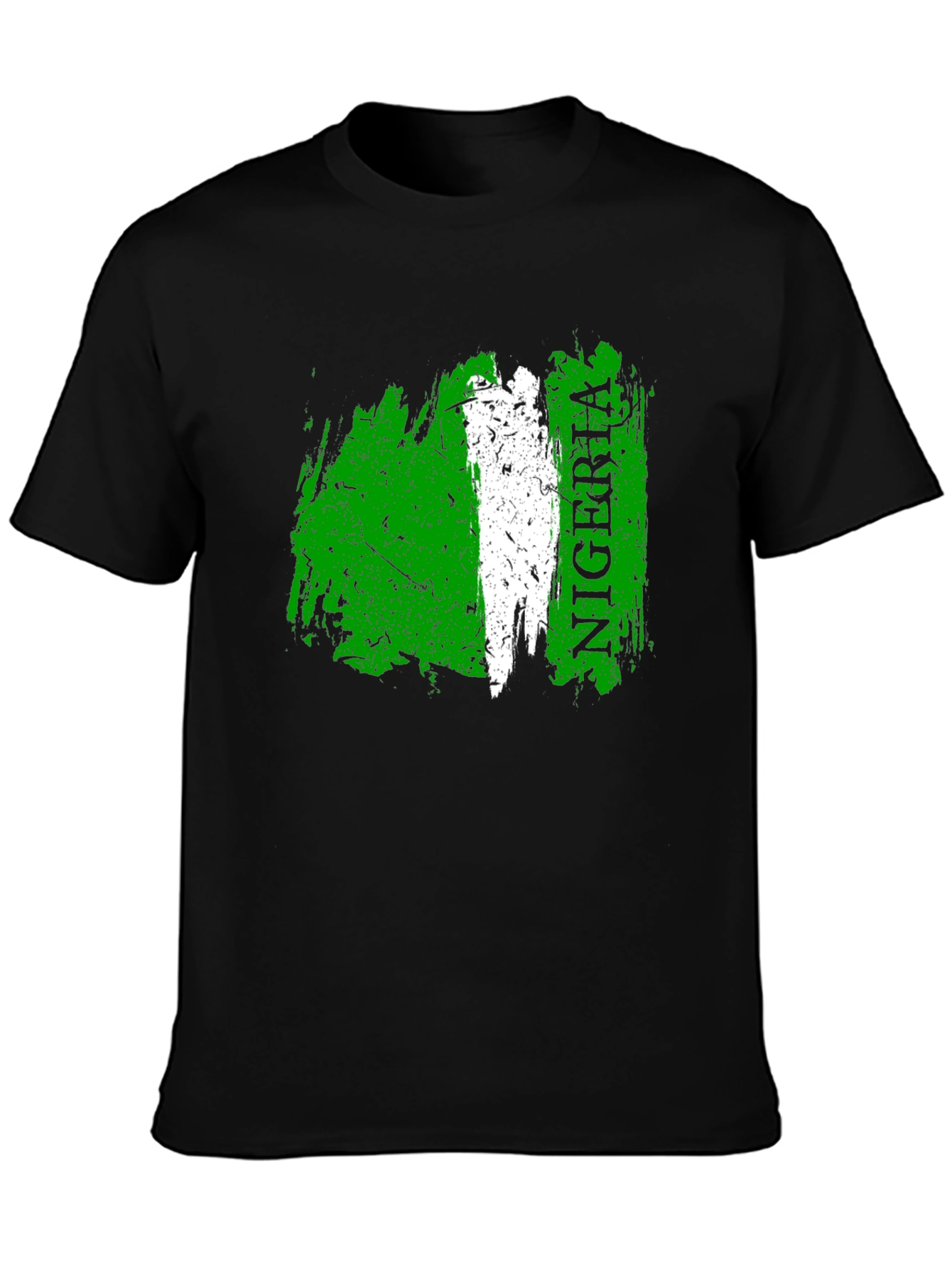 Nigeria Flag T-Shirt - Distressed Style