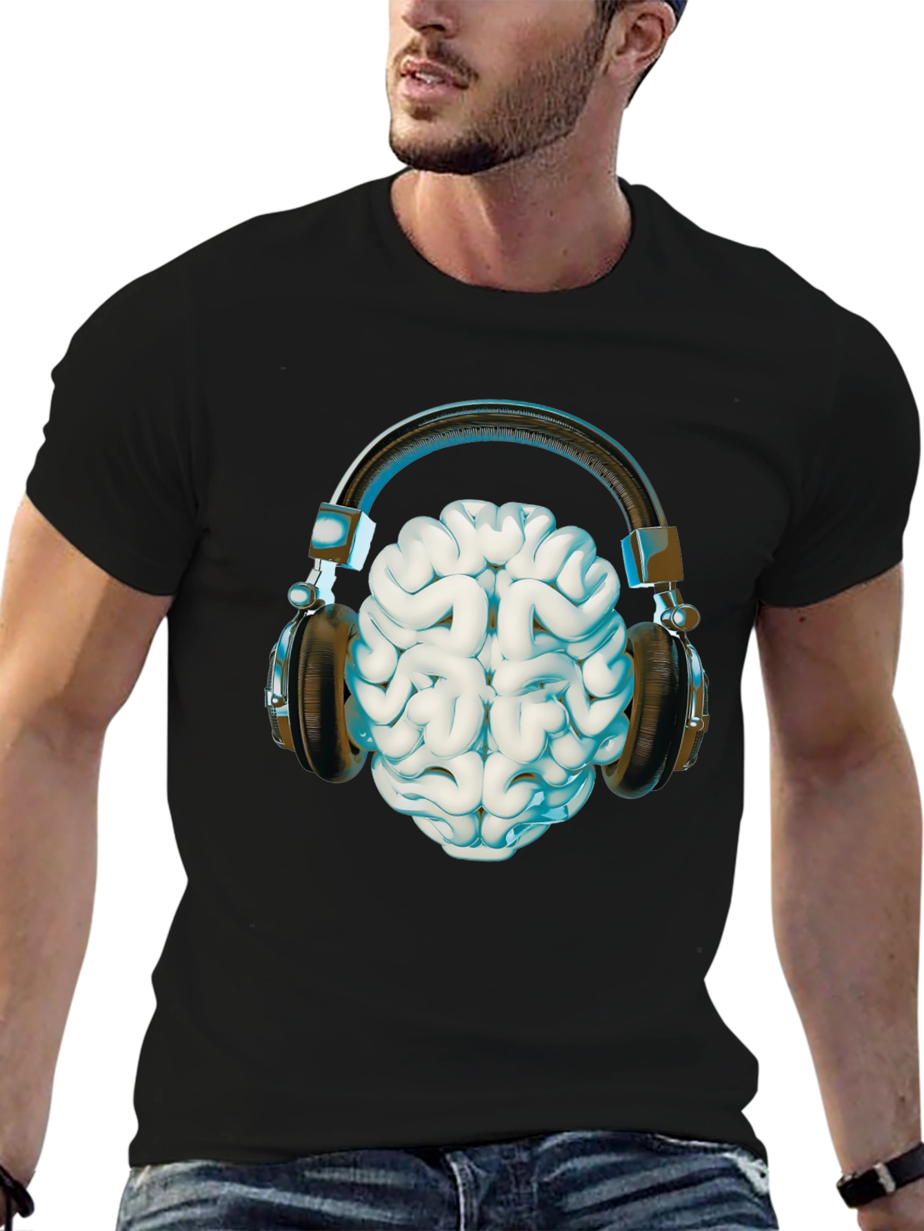 Brain Music Headphones T-Shirt