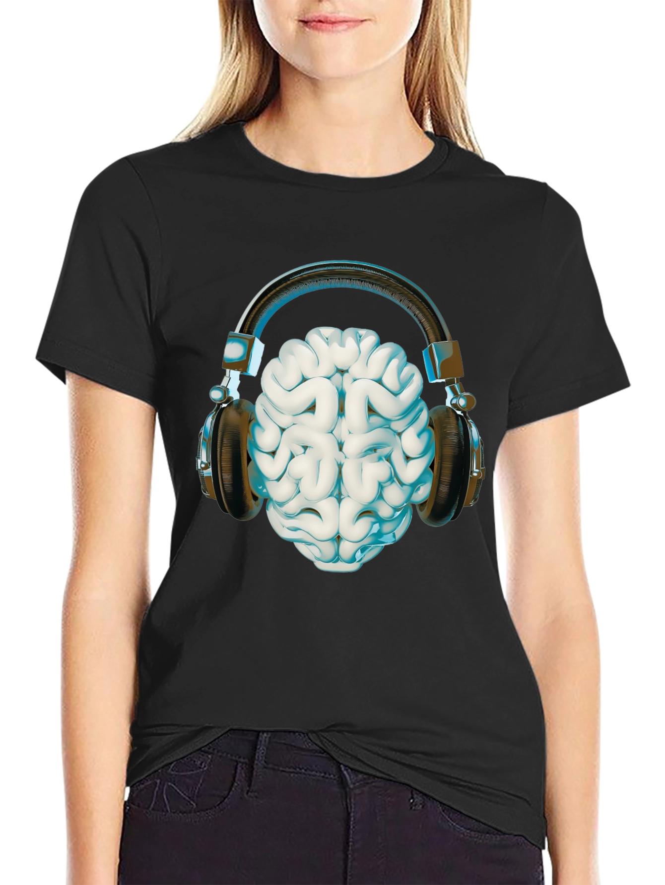 Brain Music Headphones T-Shirt