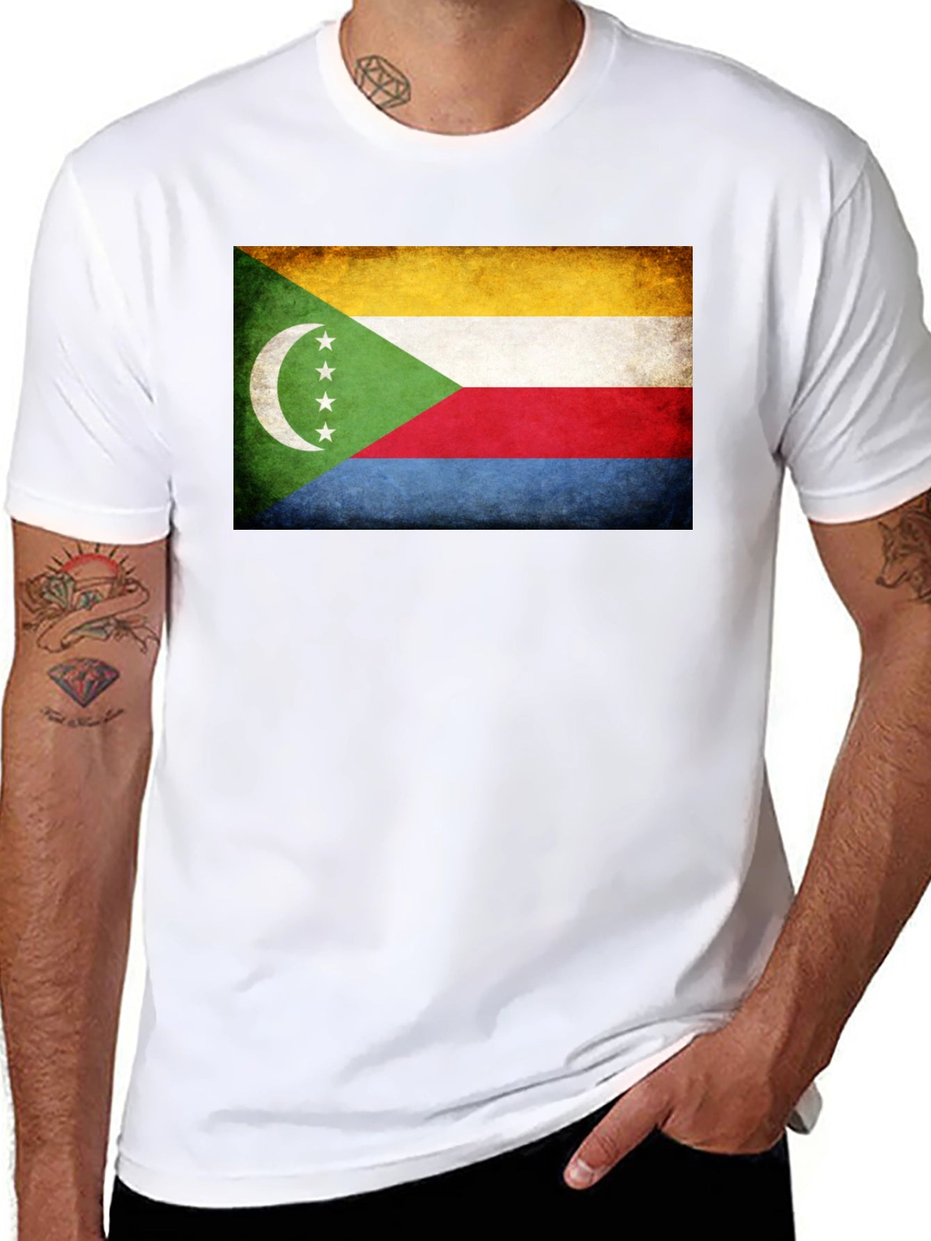 Comoros Flag Graphic T-Shirt