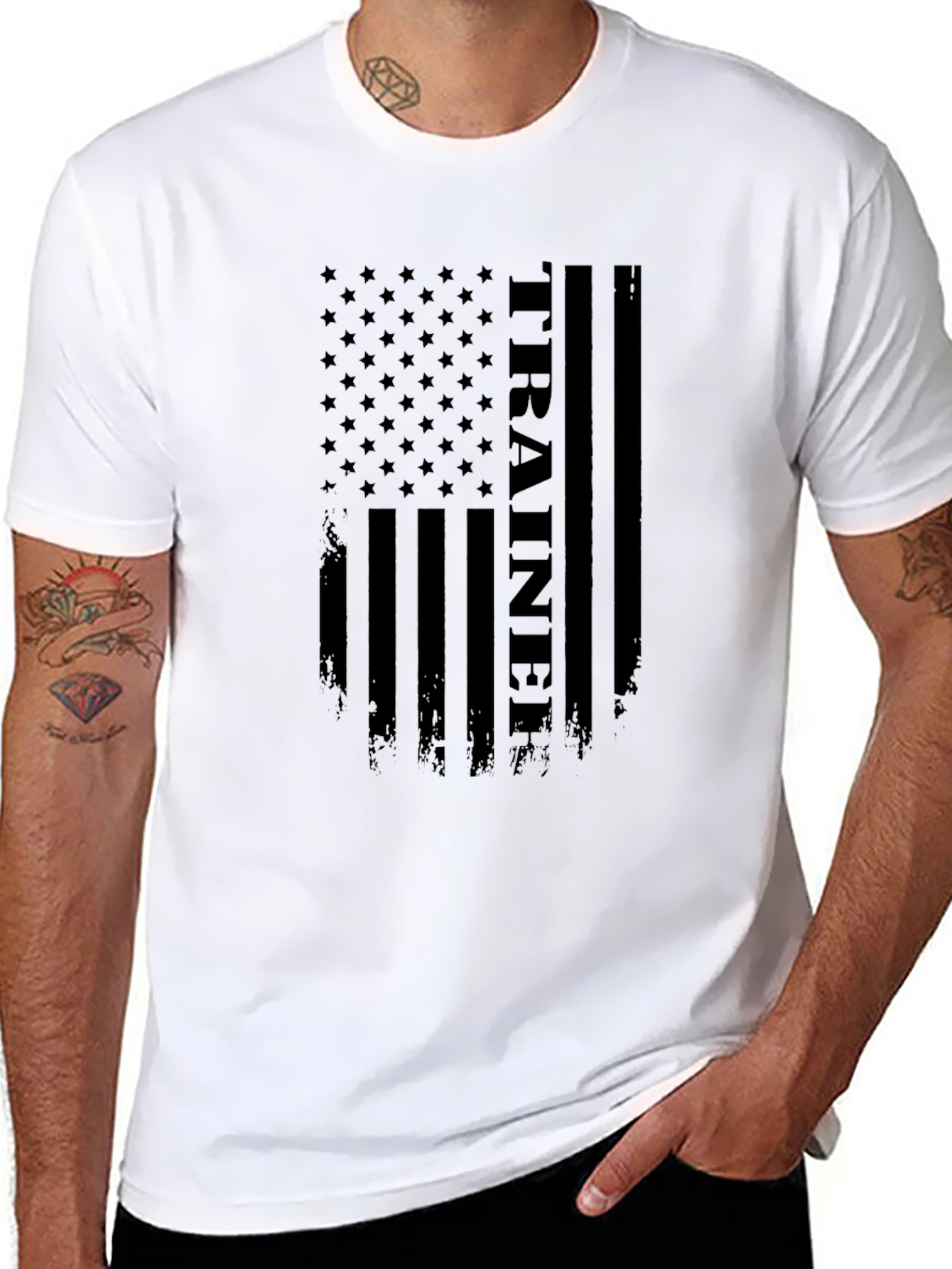 Trainer Flag Graphic Tee - Patriotic Design