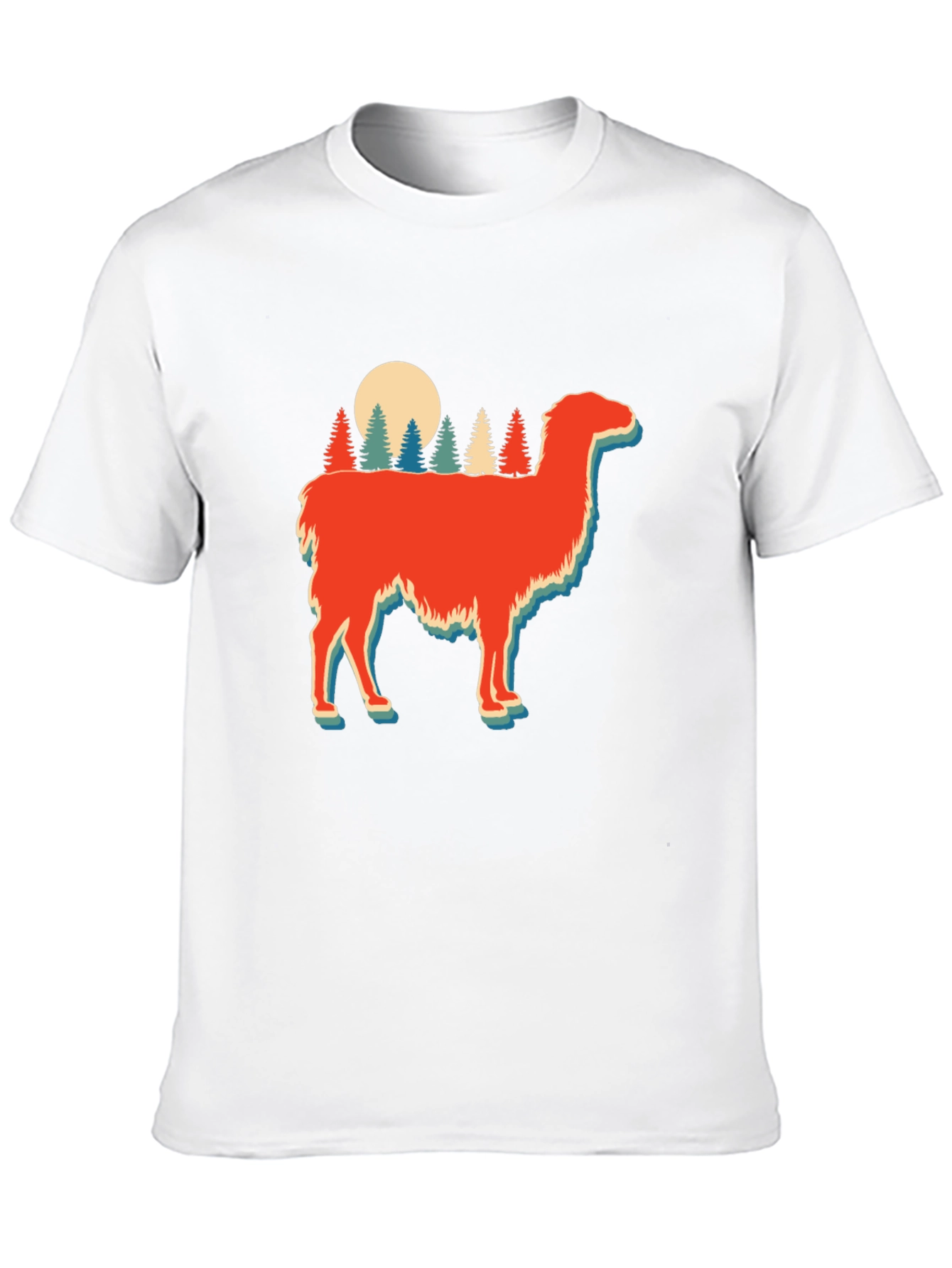 Retro Llama Forest Graphic Tee