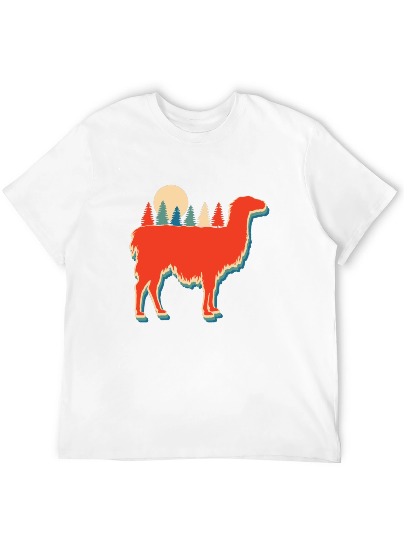 Retro Llama Forest Graphic Tee