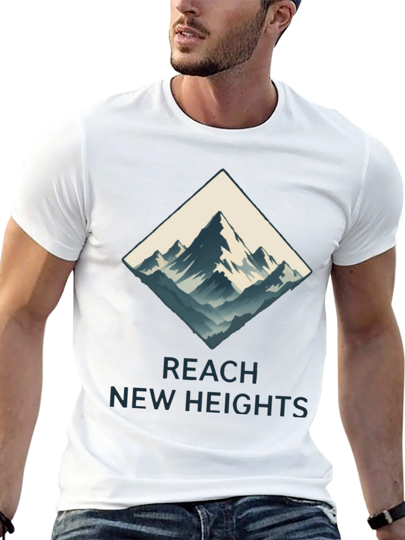 Reach New Heights Mountain Graphic Tee