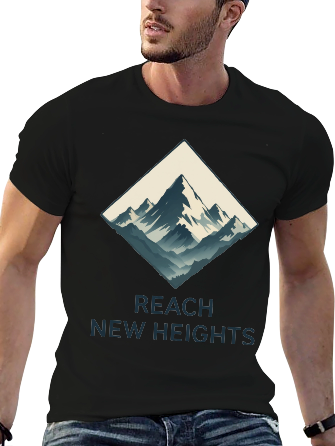 Reach New Heights Mountain Graphic Tee